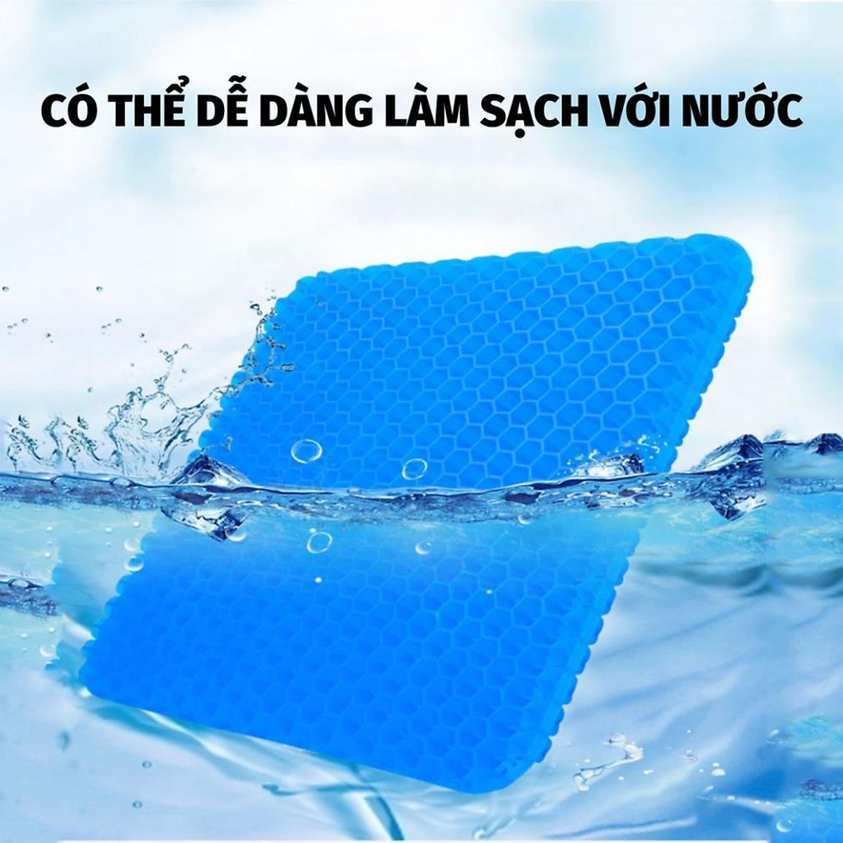 Đệm ngồi Gel 3D tổ ong thoáng khí, Chất liệu Silicon mát lạnh siêu êm - Hàng cao cấp chính hãng miDoctor