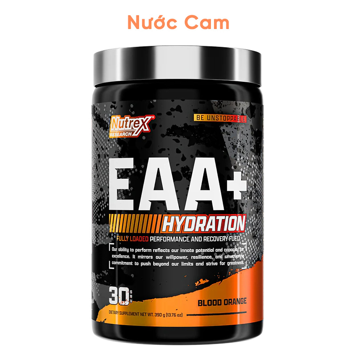 Nutrex EAA+ Hydration, Phục Hồi & Xây Dựng Cơ Bắp, Sức Mạnh, Sức Bền, Bổ Sung 8G Amino Axit Thiết Yếu + BCAA + 1.5G Chất Điện Giải, 30 Lần Dùng