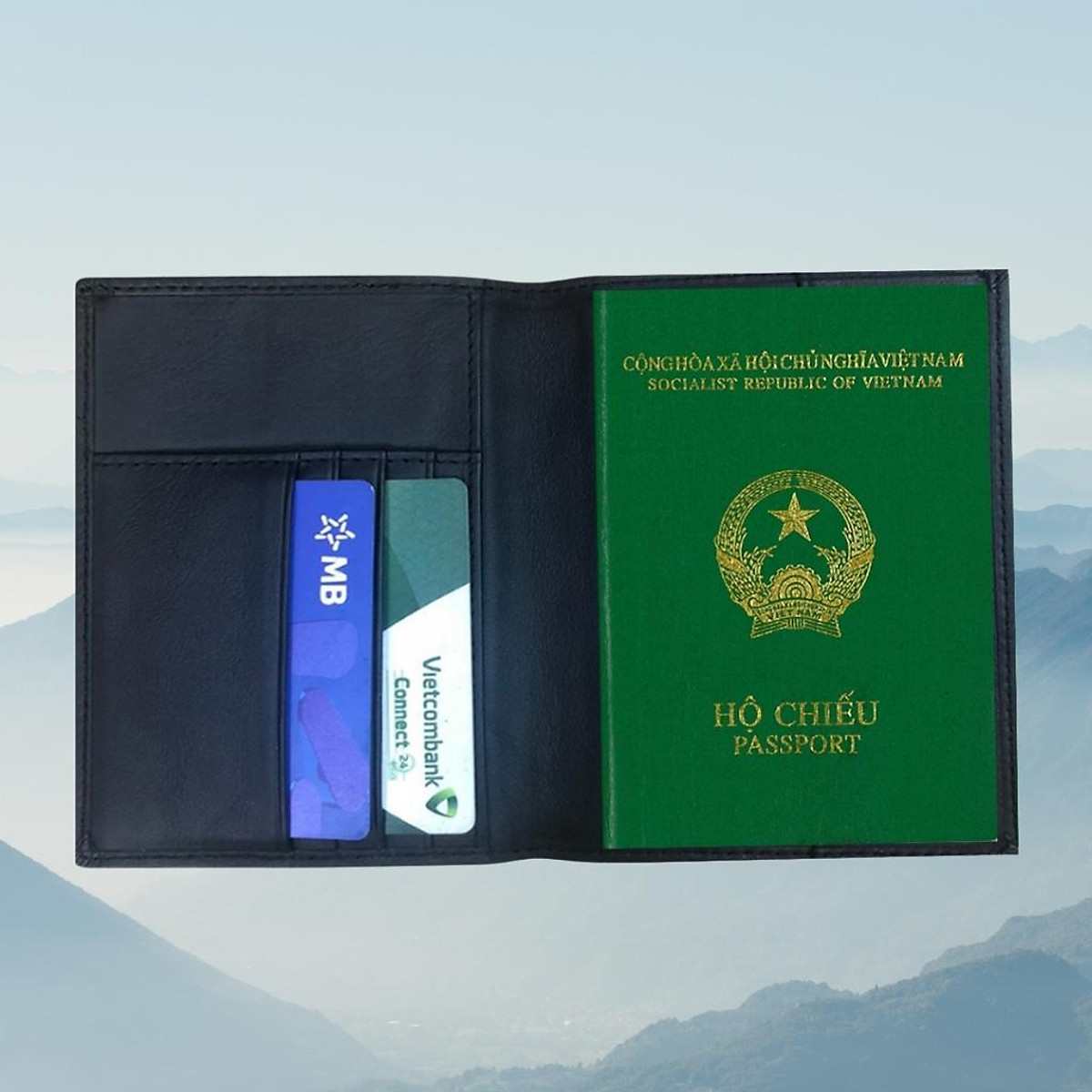 Ví đựng hộ chiếu Passport giấy tờ xe, thẻ thời trang chất liệu da ...