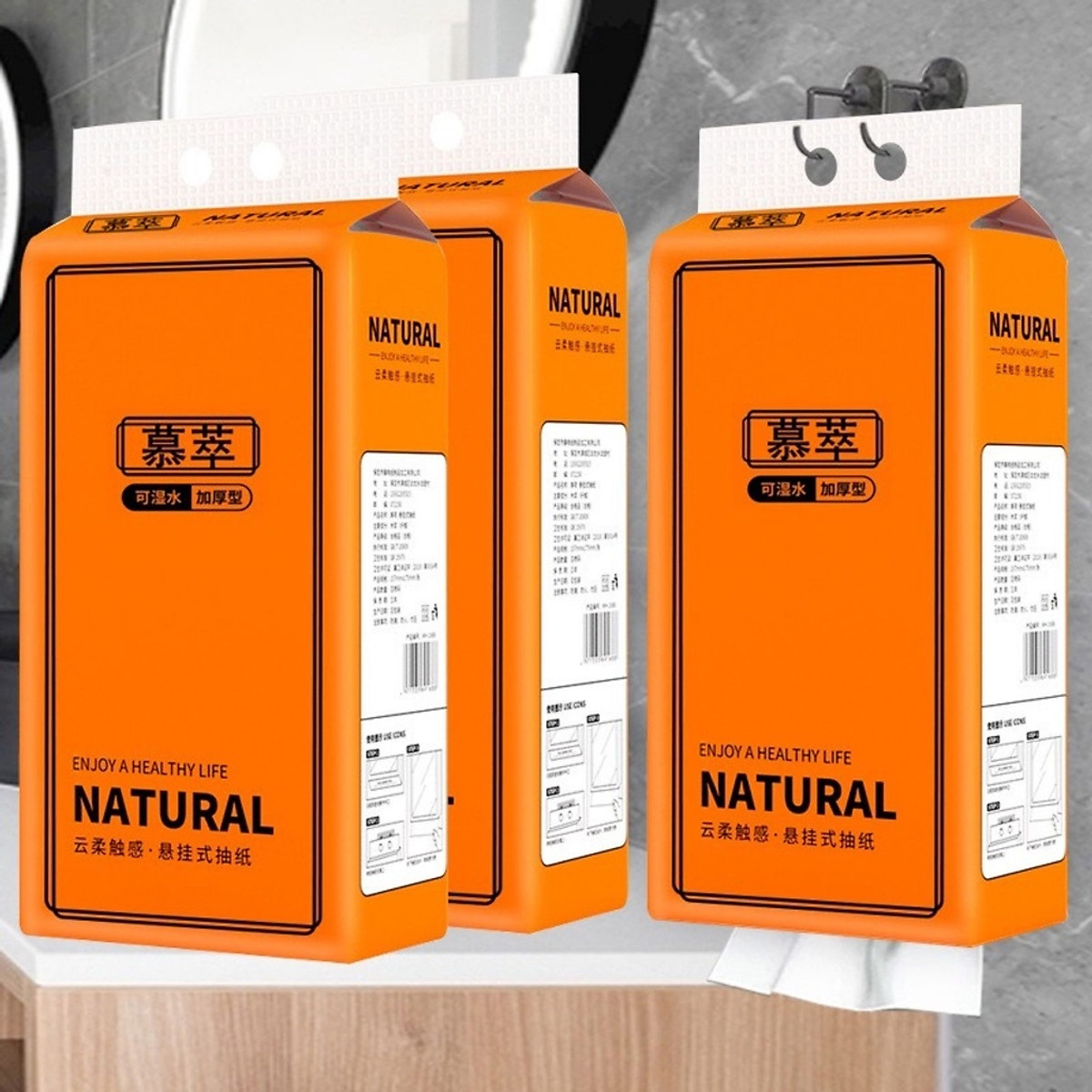 Giấy Vệ Sinh Treo Tường Nội Địa Trung Làm Từ Bột Gỗ Nguyên Sinh An Toàn Sức Khoẻ Siêu Tiện Lợi