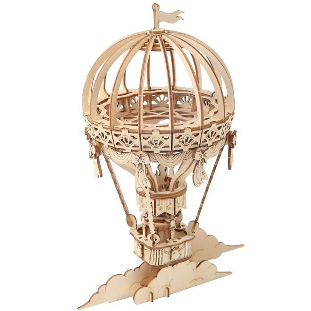 Mô hình gỗ lắp ráp 3D The Owl Clock Đồng Hồ Con Cú Wood Color   banmohinhtinhcom