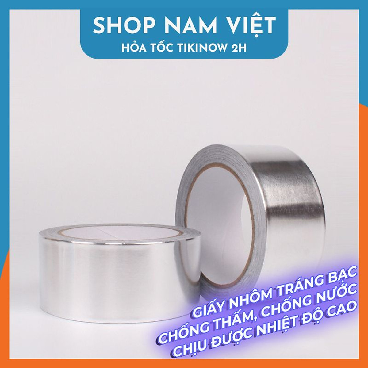 Băng Keo Giấy Bạc Nhôm Chịu Nhiệt Chống Nước Để Vá Thau Rổ, Chống Thấm Nhà Bếp