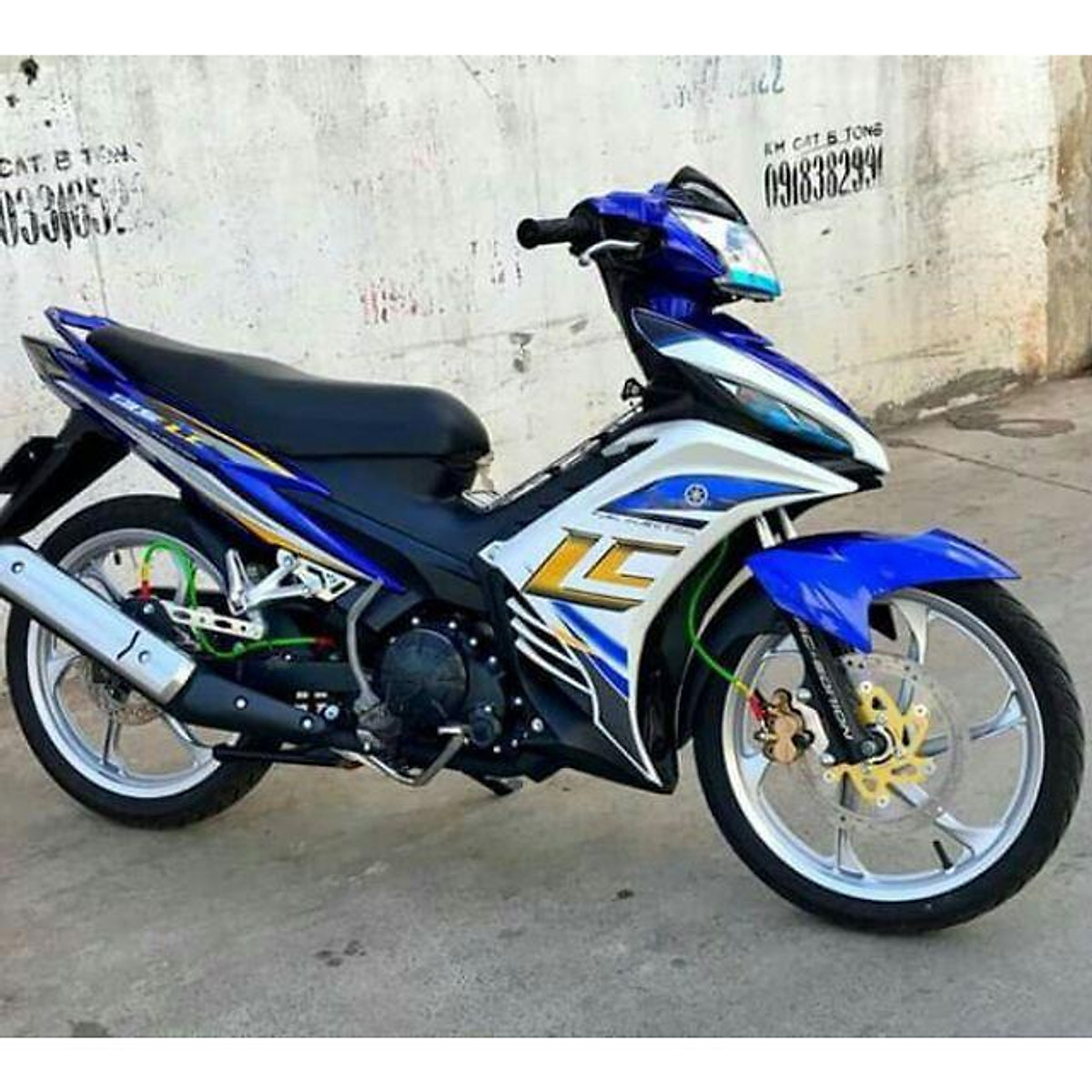 Top 89+ exciter 135 xanh trắng hay nhất 39 Tem trùm exciter 135 xanh trắng Nguyễn Decal Chuyên Dán Keo Xe Design Tem Xe Decal Tem Xe Nguyễn Decal