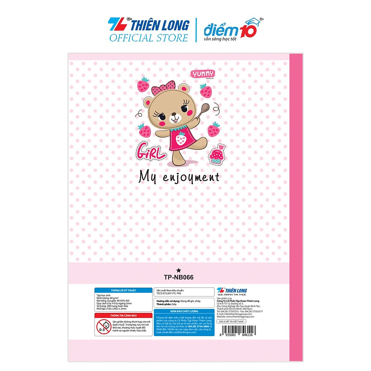 Bộ 5 Tập học sinh 200 trang 4 ô ly ngang 60 gsm Điểm 10 TP-NB066 (hình ngẫu nhiên)