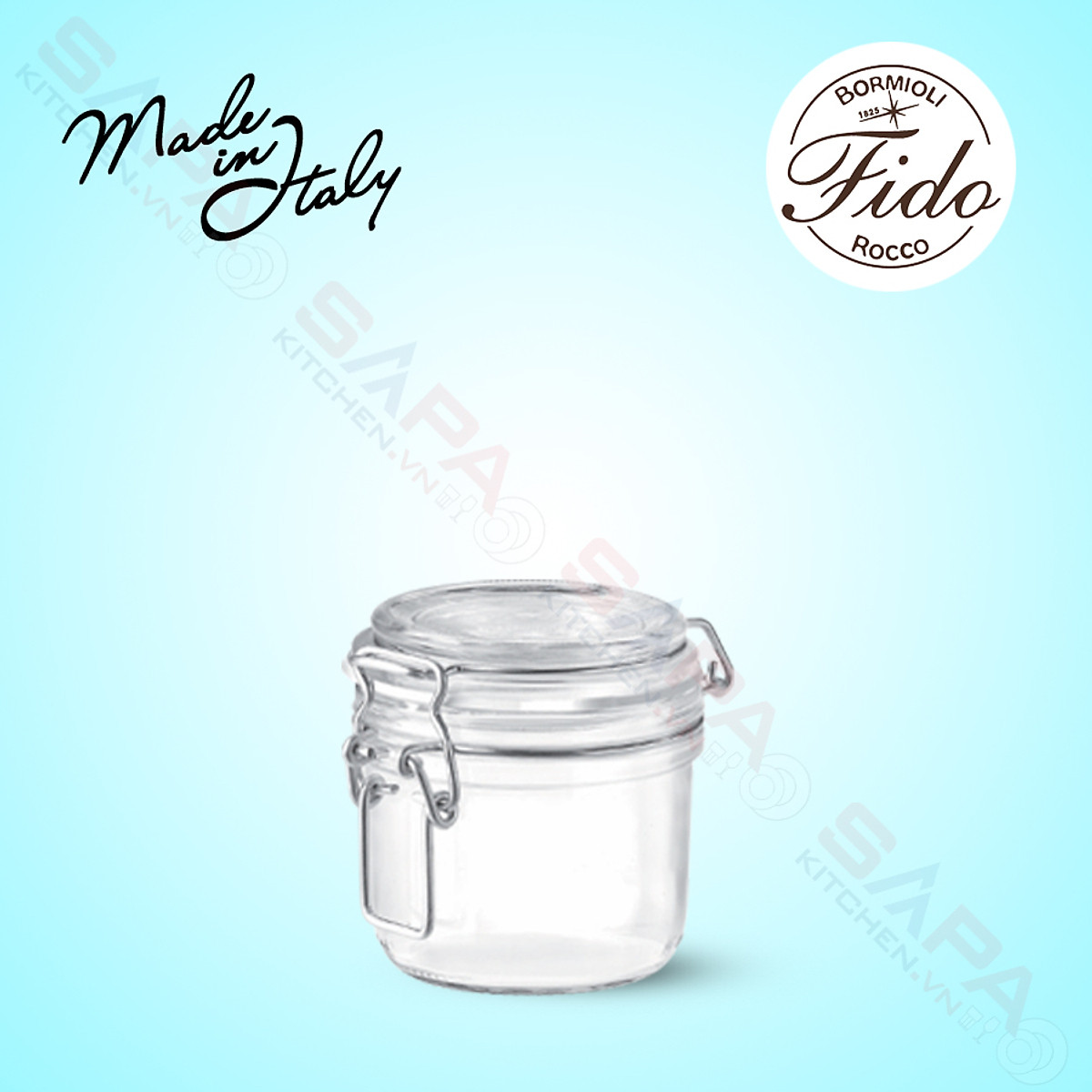 Hũ Thủy Tinh Nắp Cài Kín Hơi Fido Bormioli Rocco 141360F01321990 (200ml)