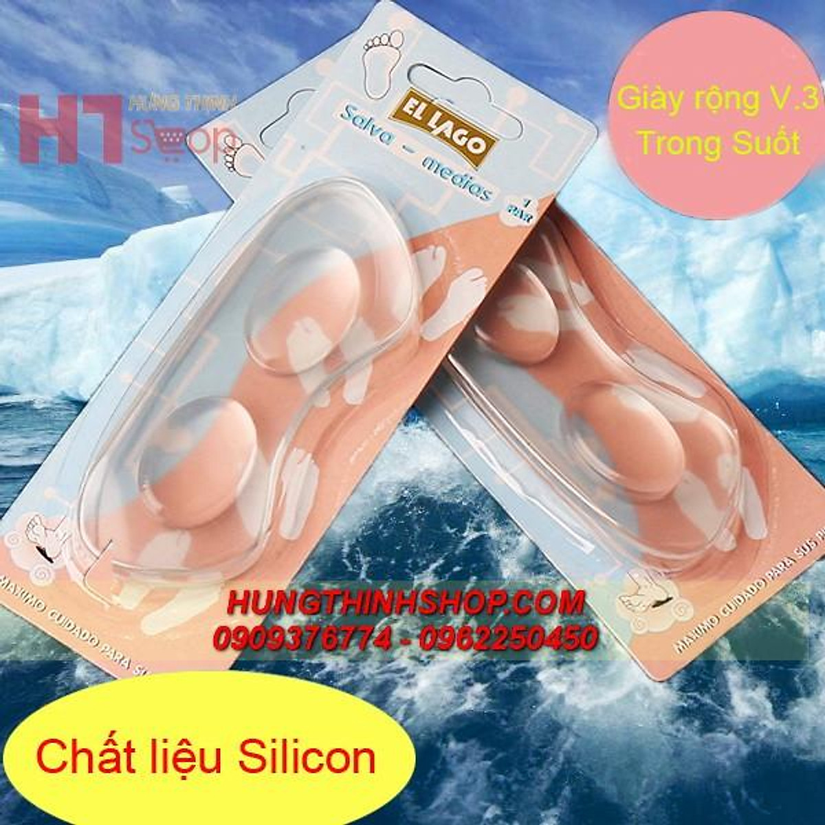 MIẾNG DÁN GÓT GIÀY SILICON - TRONG SUỐT