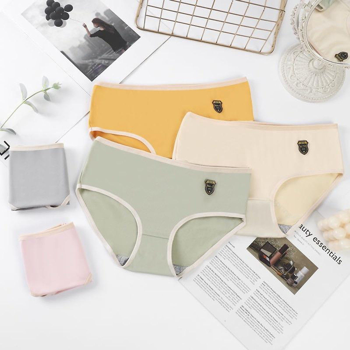 (QL21) Set 5 Chiếc Quần Lót Nữ Cotton Mềm Mại Tôn Dáng - Hàng Quảng Châu Cao Cấp