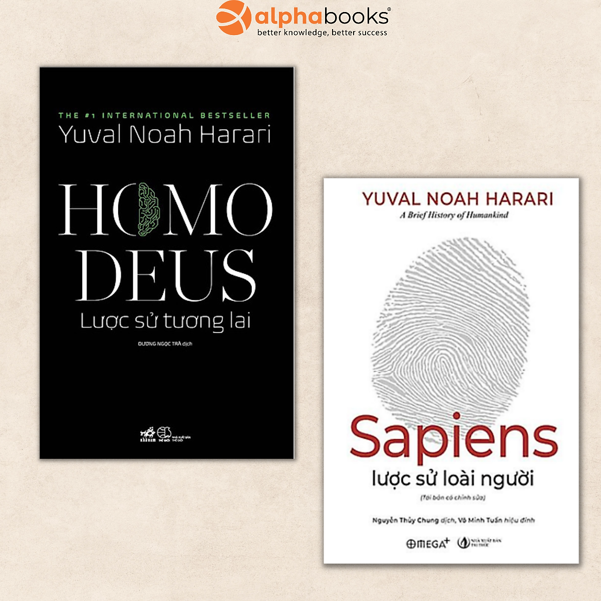 Combo 2 cuốn lược sử hay nhất: Sapiens: Lược Sử Loài Người và Homo Deus: Lược Sử Tương Lai (tặng kèm bookmark thiết kế)