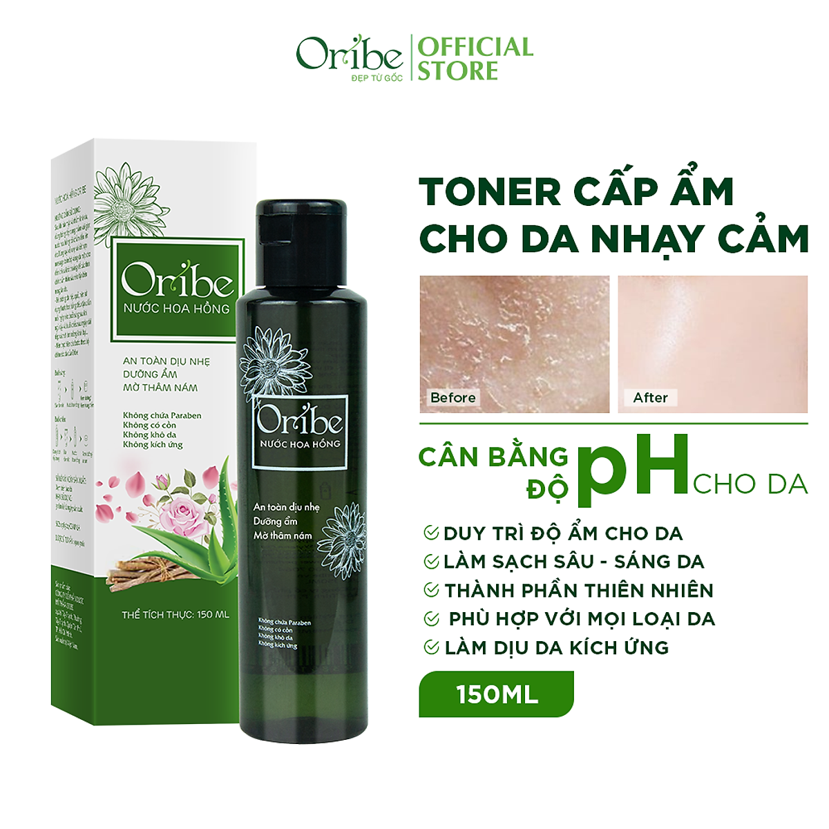 Toner hoa cúc Oribe giúp dưỡng ẩm dịu nhẹ se khít lỗ chân lông 150ml