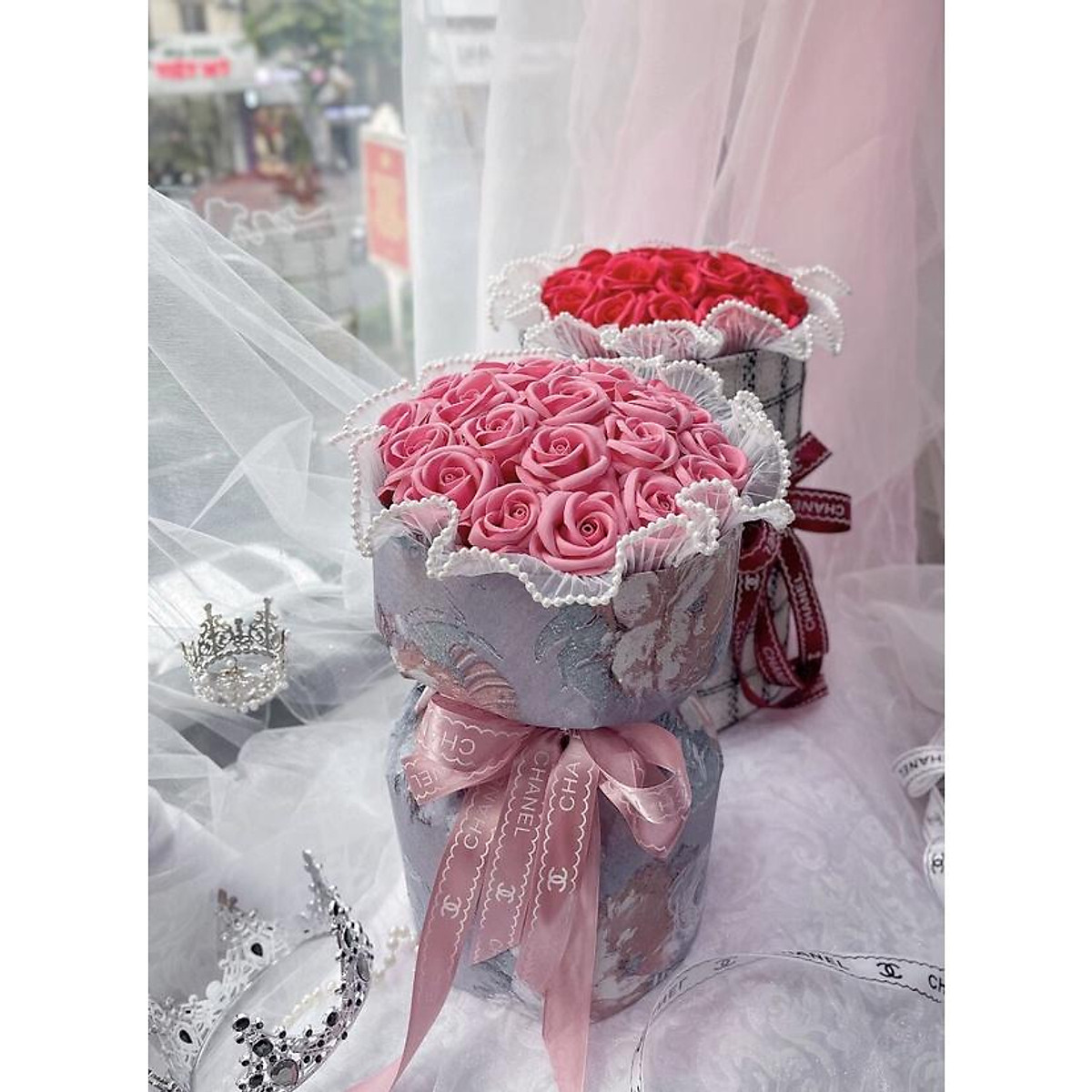 Bó hoa hồng sáp thơm cao cấp tặng bạn gái, người yêu vào dịp lễ tình