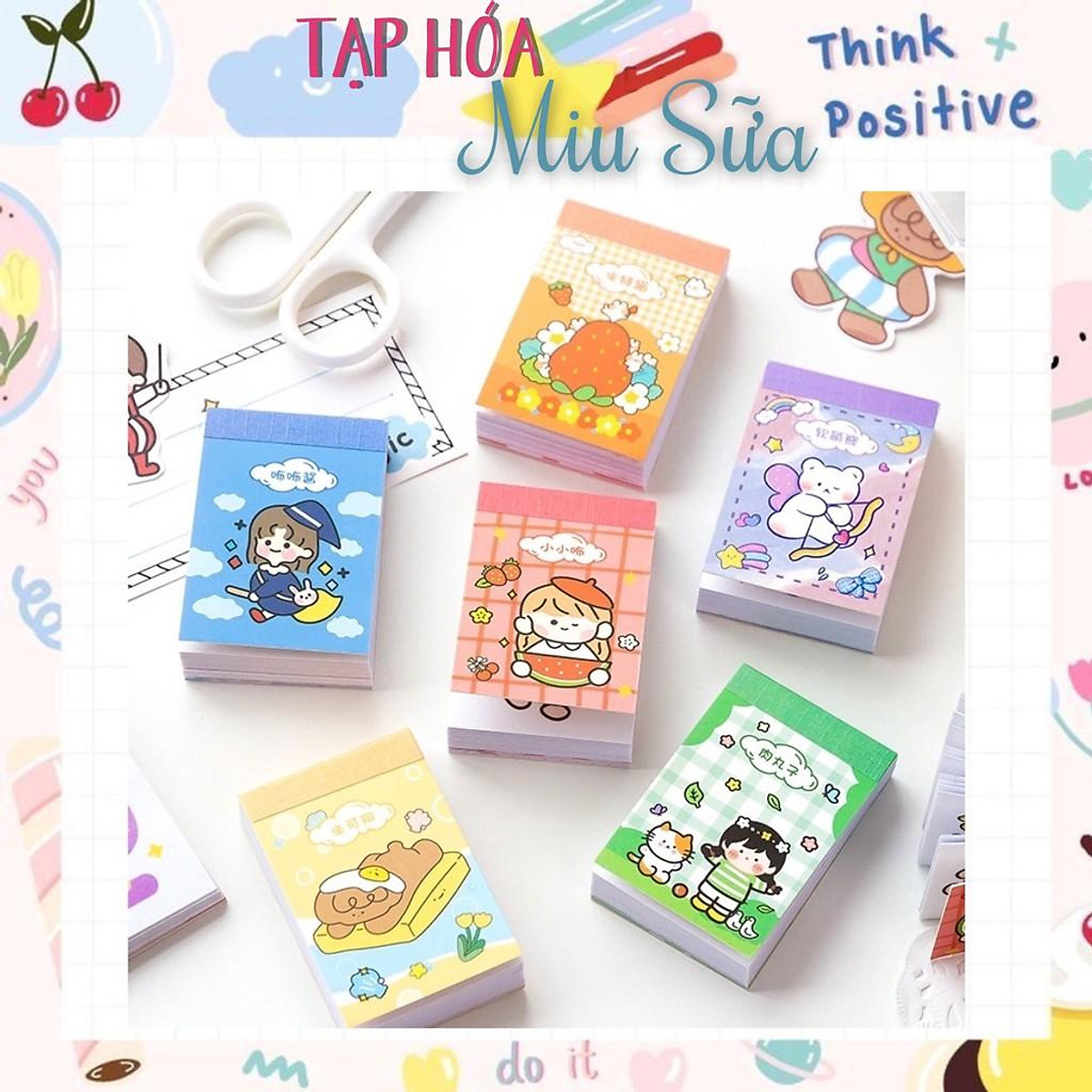 Sổ 50 trang stickers độc đáo dễ thương - MiuSua - Tập Học Sinh