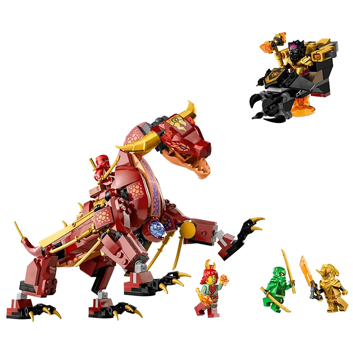 Đồ Chơi Lắp Ráp Rồng Thần Dung Nham Heatwave - Heatwave Transforming Lava Dragon - Lego Ninjago 71793 (479 Mảnh Ghép)