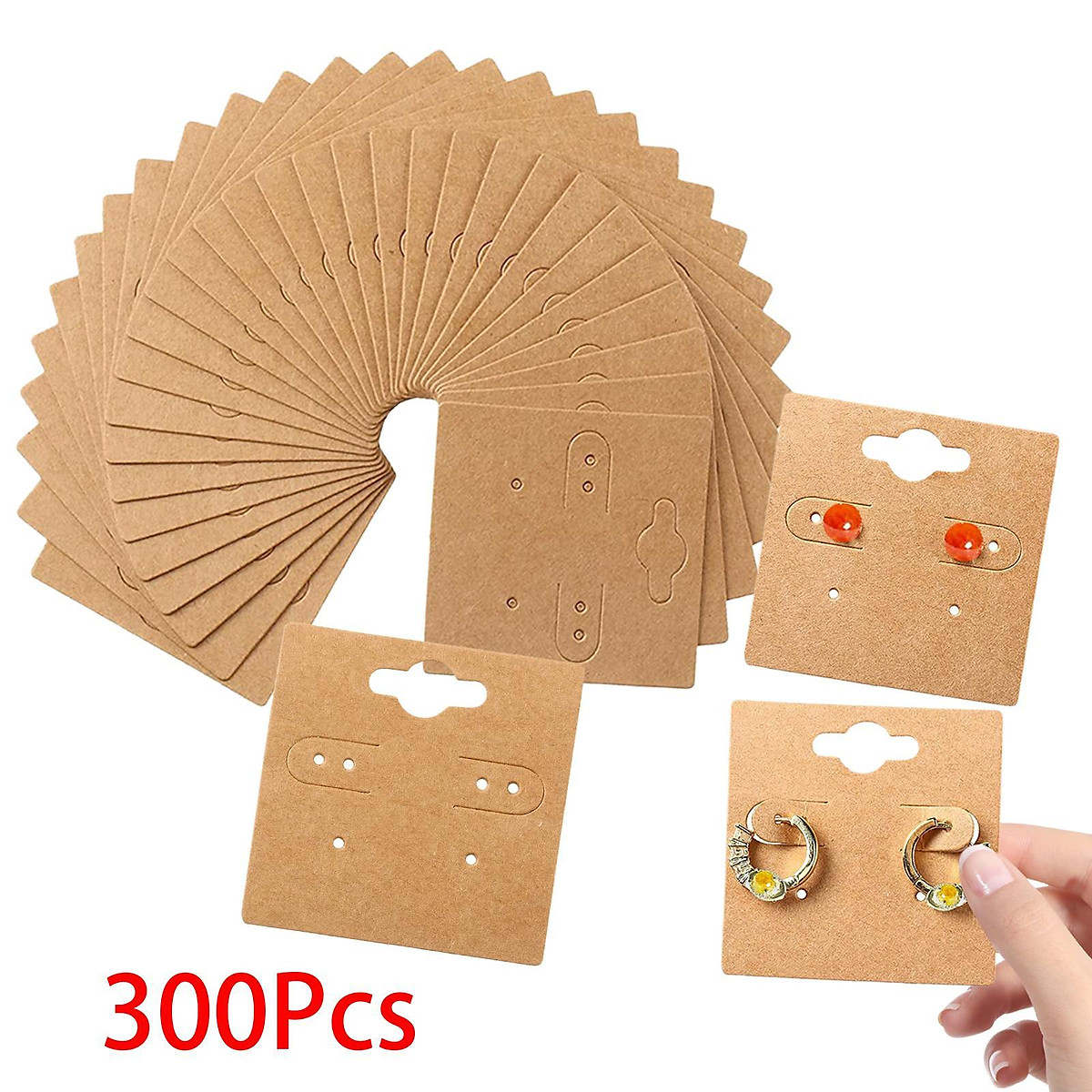 300 Pieces Earring Display Cards, Earring Card Holder, Jewelry
