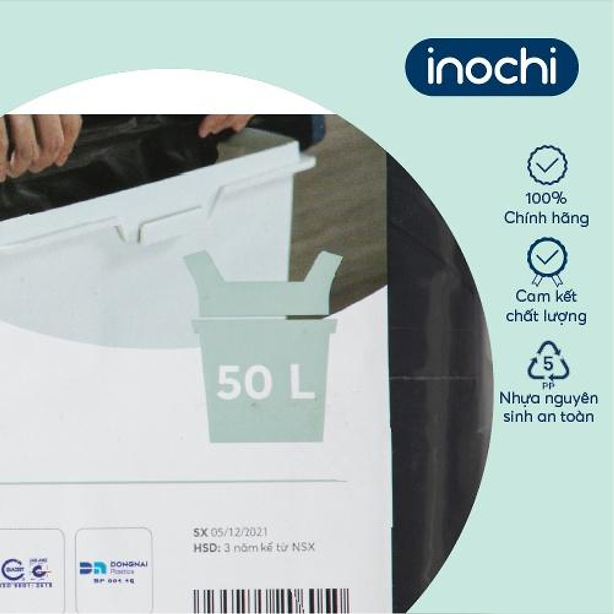 Lô 4 cuộn túi rác tiện dụng Inochi - Soji: 10 Lít / 25 Lít / 50 Lít