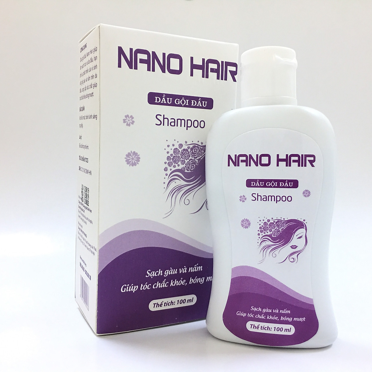 Dầu gội trị gàu, ngứa da đầu và viêm da đầu, giảm triệu chứng bong vảy và ngứa da đầu tiết bã, gàu và lang ben DẦU GỘI NANO HAIR chứa 100% thảo dược  - Chai 100ML