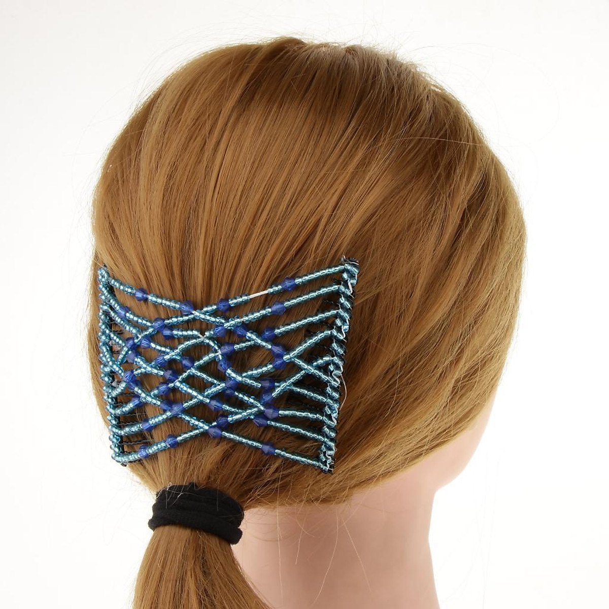 Women's Double Hair Comb Magic Beads Elastic Clip Stretchy Hair Combs Clip Women's Double Hair Comb Magic Beads Elastic Clip Stretchy Hair Combs Clip