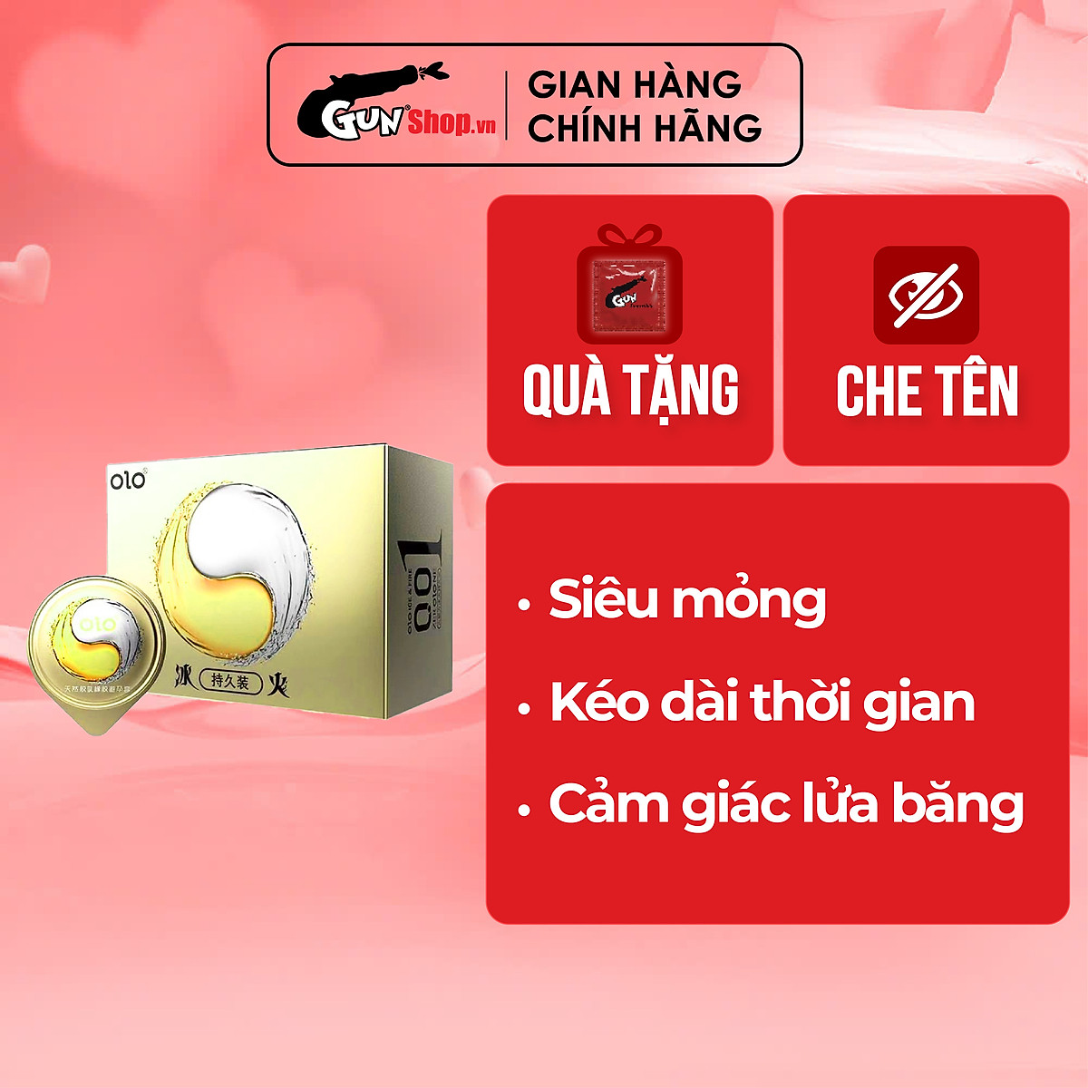 Bao cao su OLO 0.01 Lửa Băng - Siêu mỏng, kéo dài thời gian