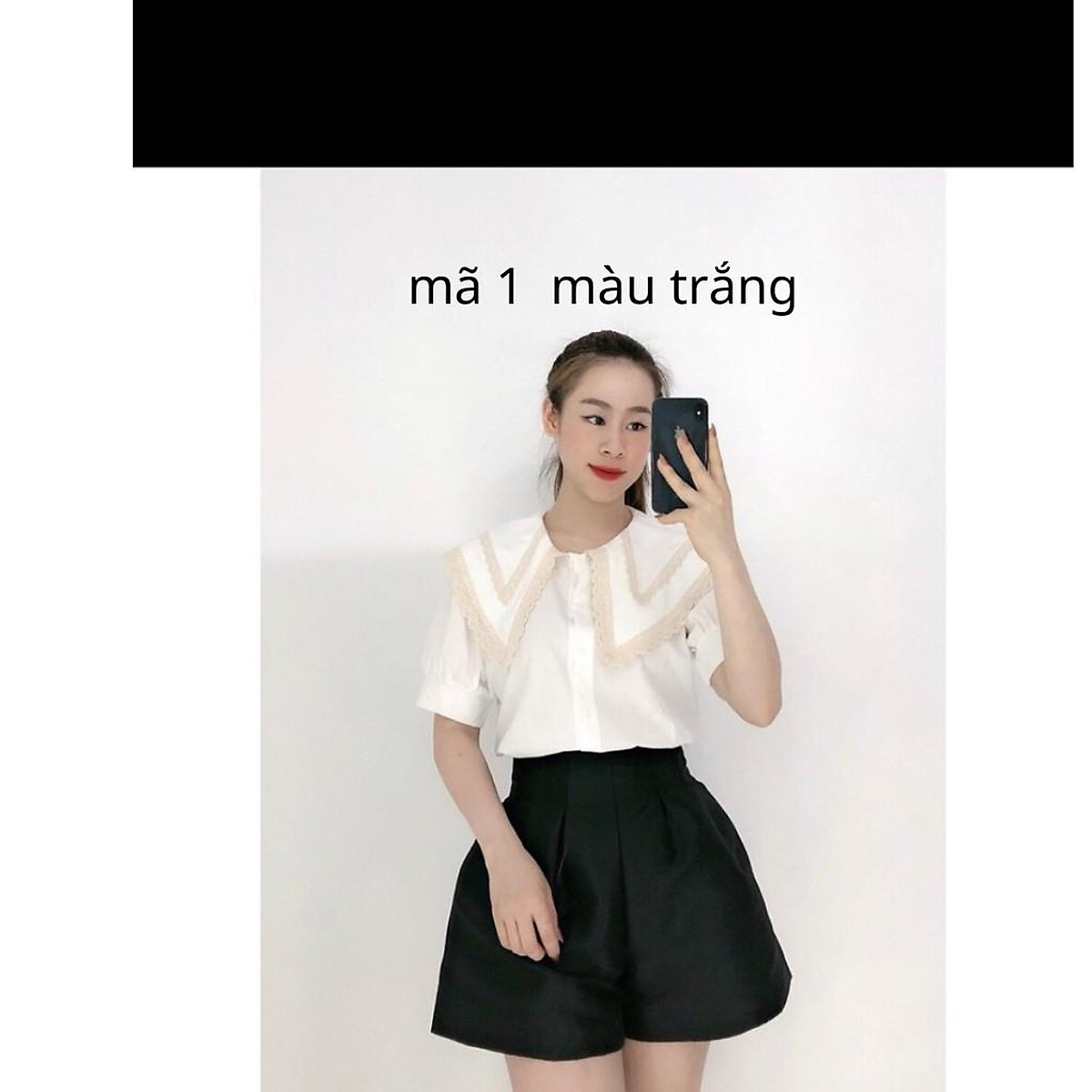 Áo cộc tay - Áo sơ mi nữ Bèo cực xinh