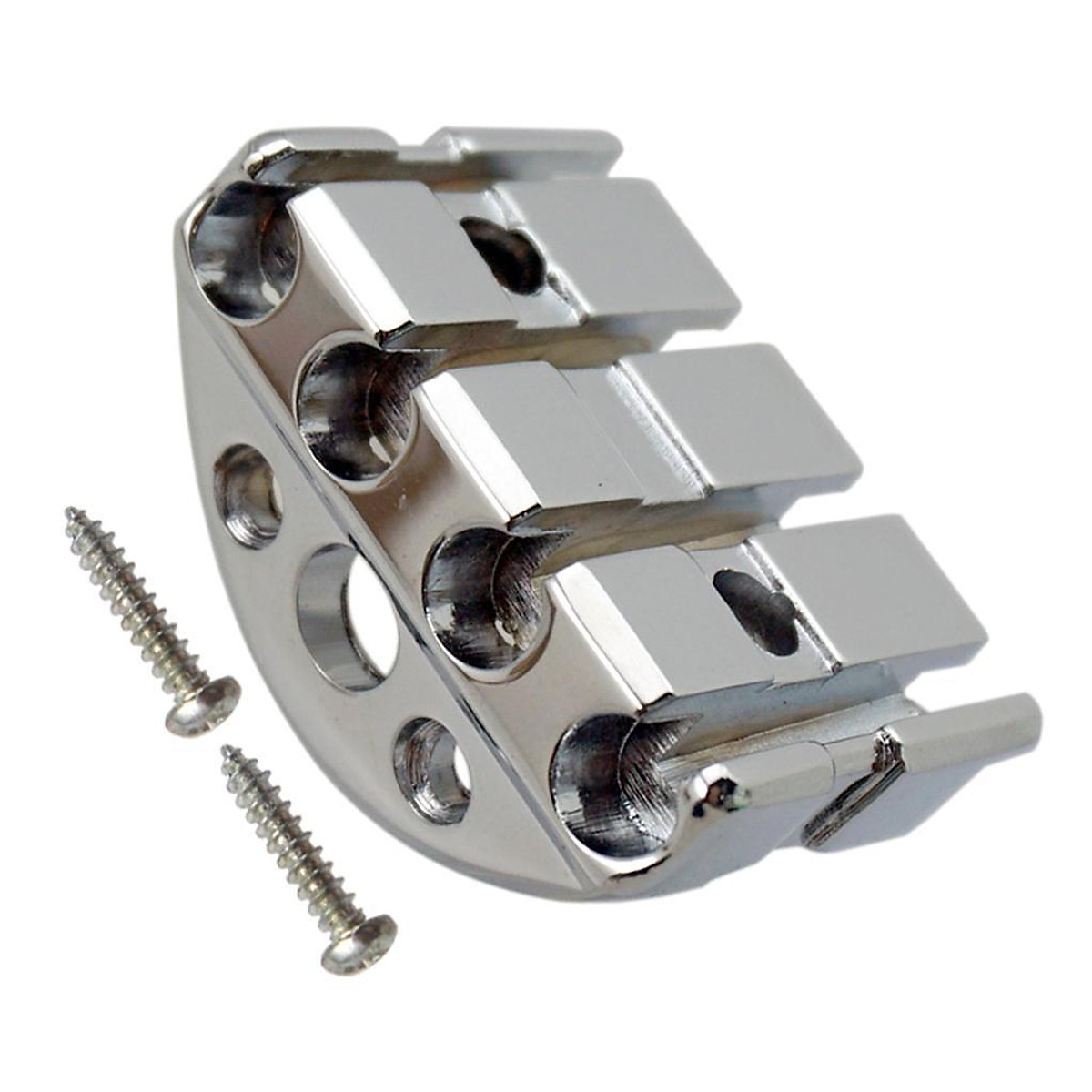 Silver 4 String Electric Headless Bass Guitar Locking Nut Set with