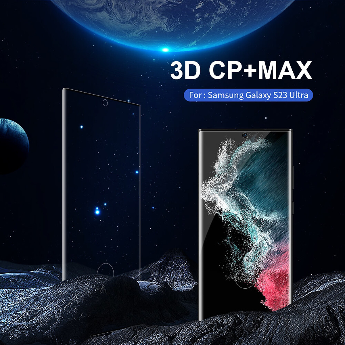 Miếng dán kính cường lực full 3D cho Samsung Galaxy S23 Ultra hiệu Nillkin 3D CP+ Max chỉ mỏng 0.3mm Kính AGC Japan, Chống lóa hạn chế vân tay, bảo vệ đôi mắt - hàng nhập khẩu