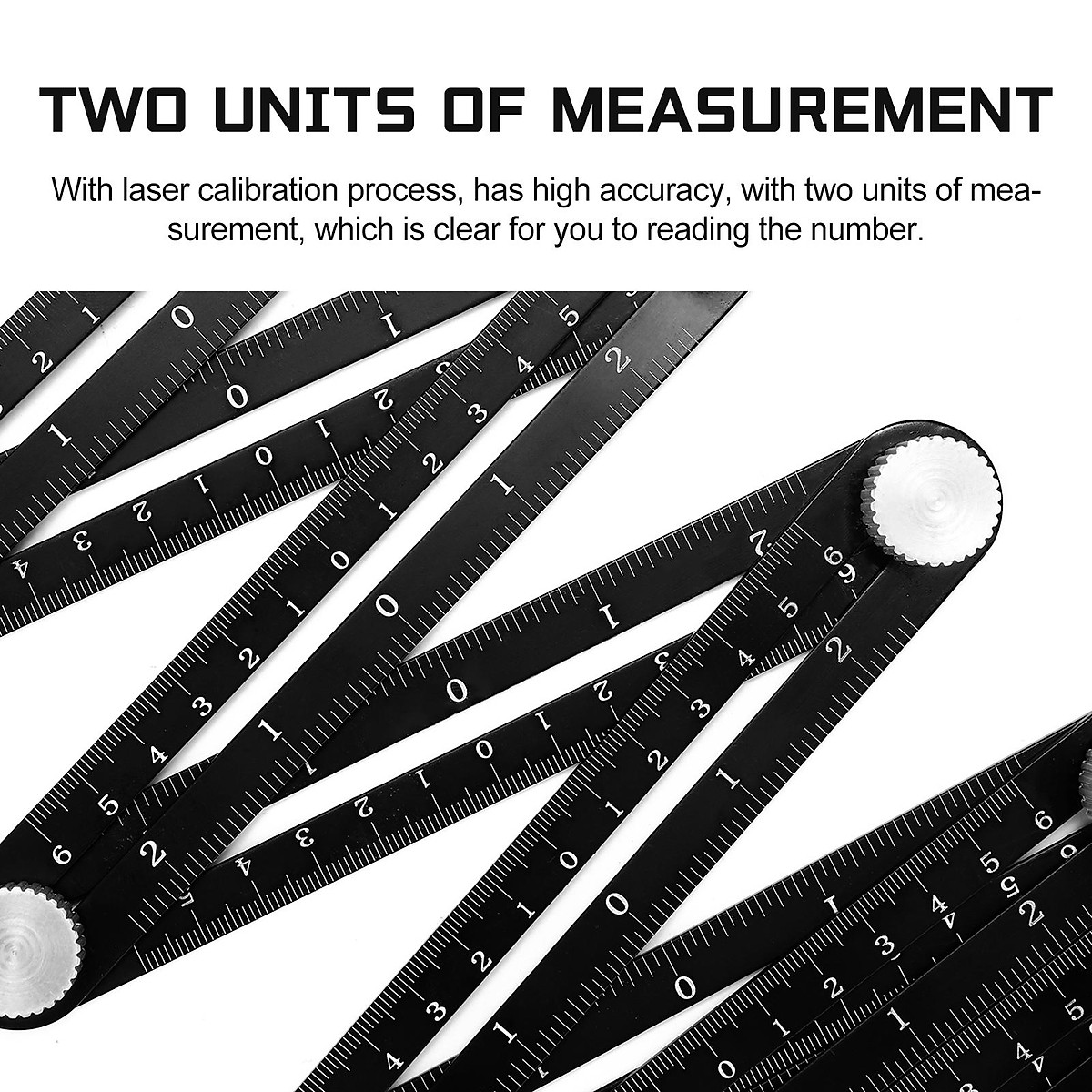 0-300mm Ruler Rulers Folding Aluminum Alloy Ruler 0-300mm
