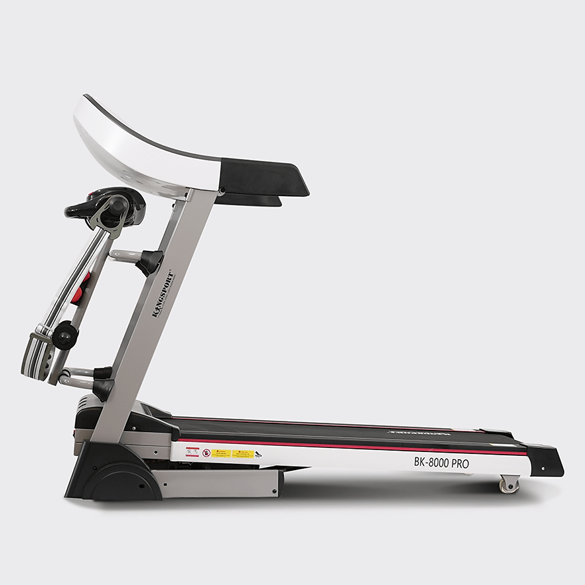Máy chạy bộ KINGSPORT BK-8000 Pro đa năng, nâng dốc tự động 18%, tốc độ tối đa 14khm/h, kèm đai massage và thanh gập bụng, cân nặng phù hợp từ dưới 75kg