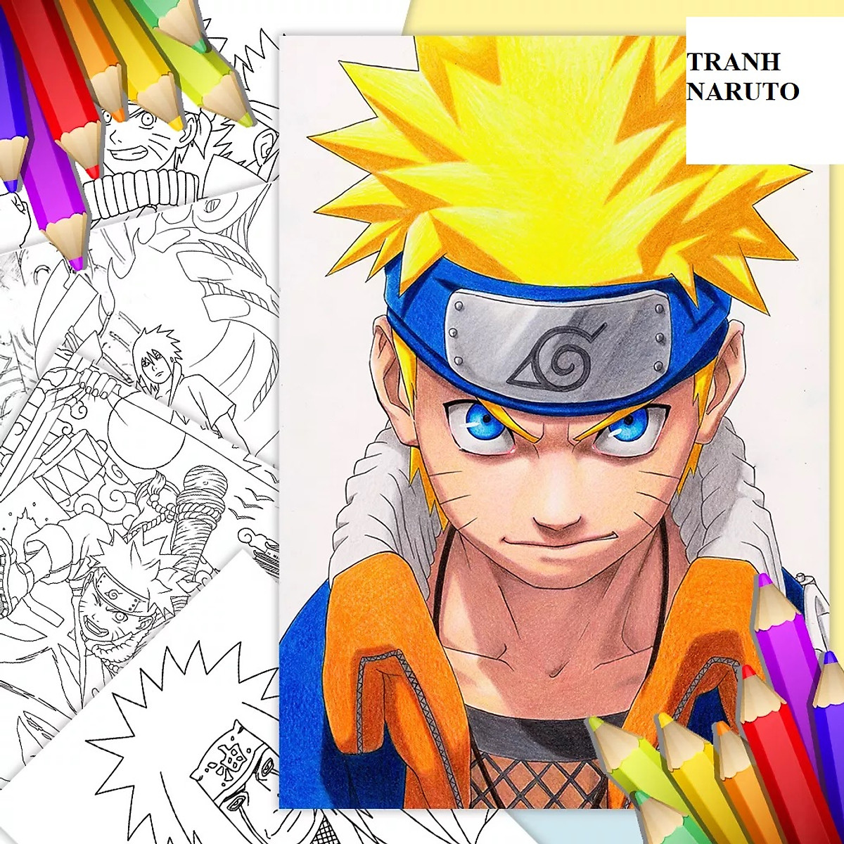 Tranh tô màu Naruto cho bé #29 Tranh tô màu Naruto cho bé