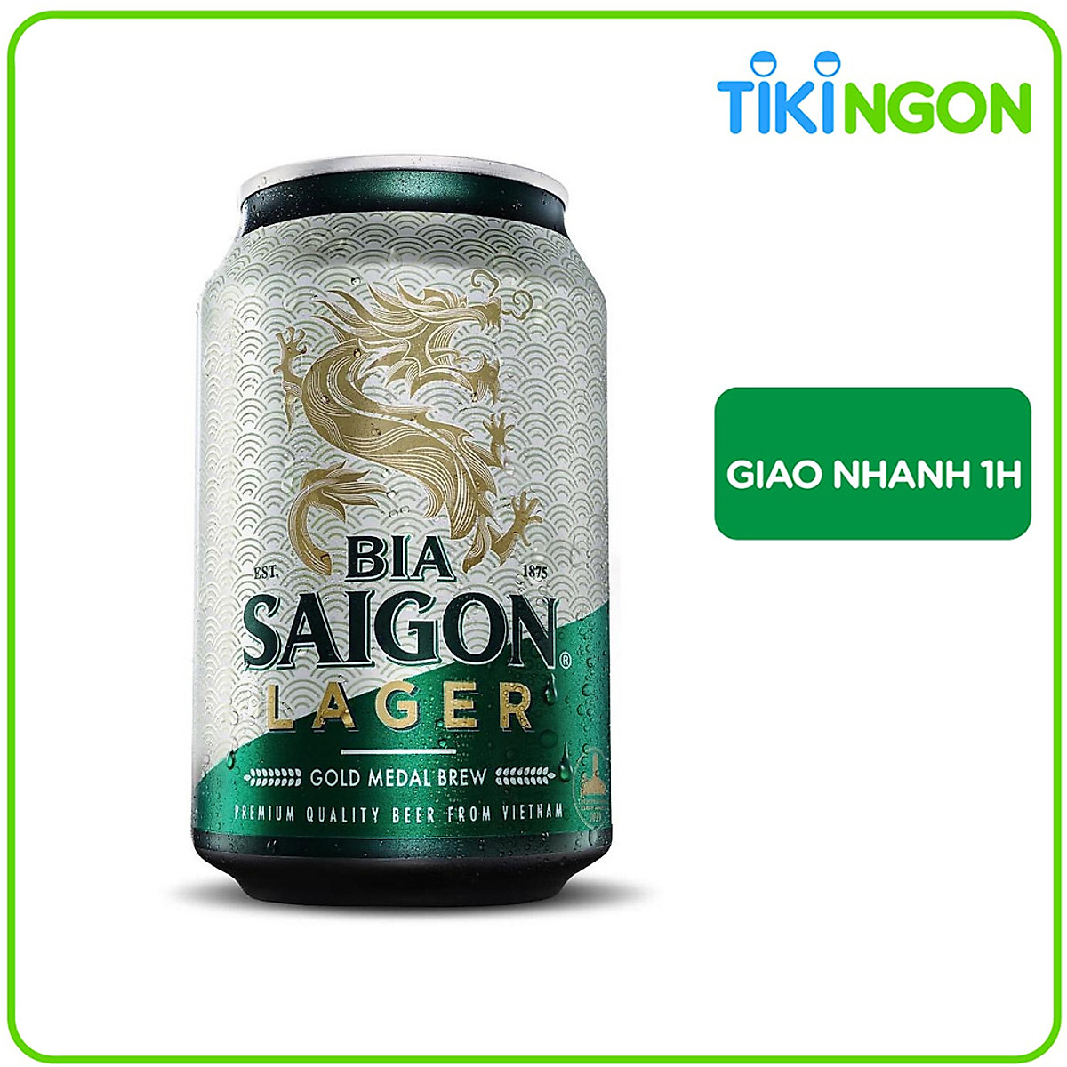 Lon bia Saigon Lager 330ml - Bia, cider