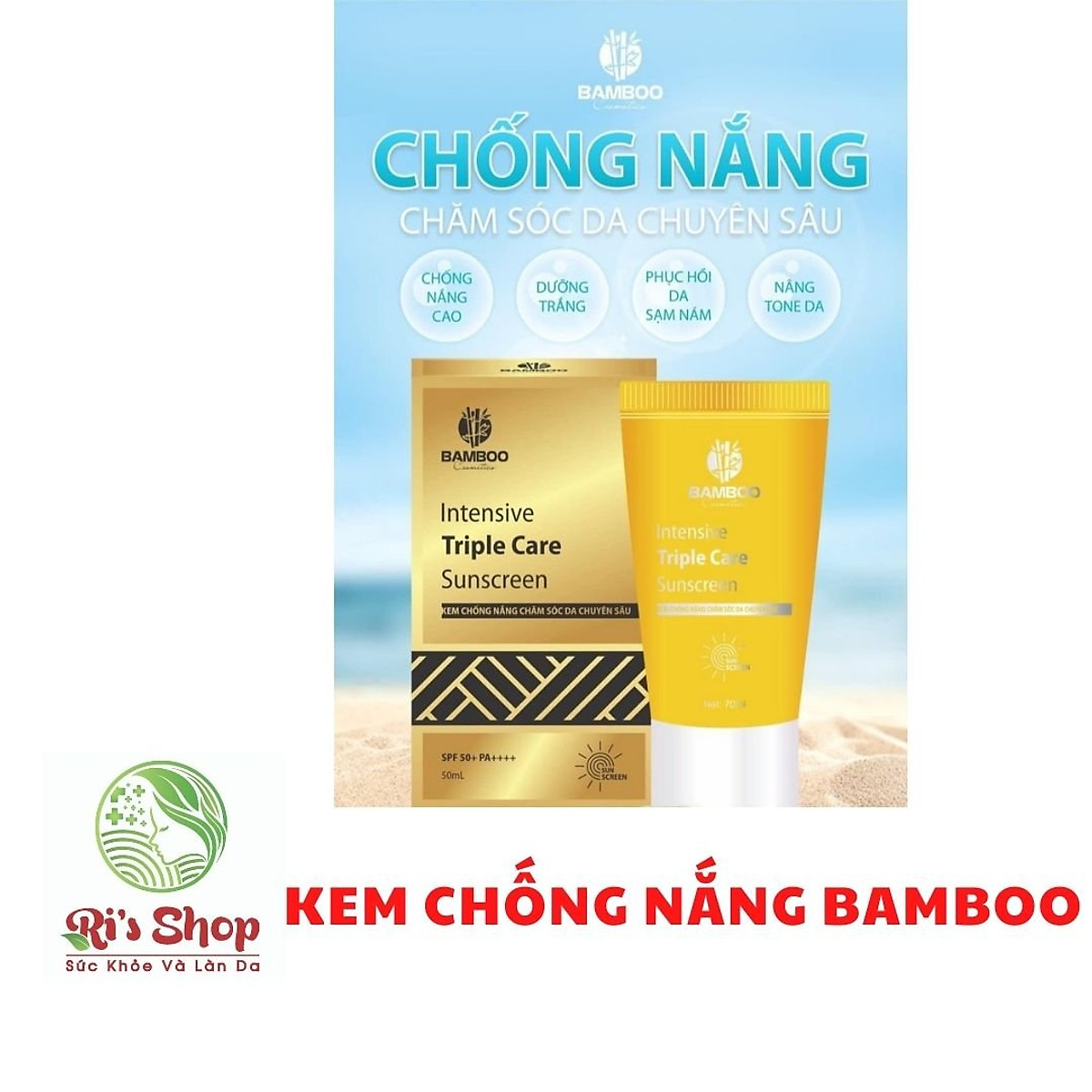 Kem Chống Nắng Dược Mỹ Phẩm Bambooo - Bảo Vệ Làn Da Dưới Ánh Nắng, Ngăn Sạm