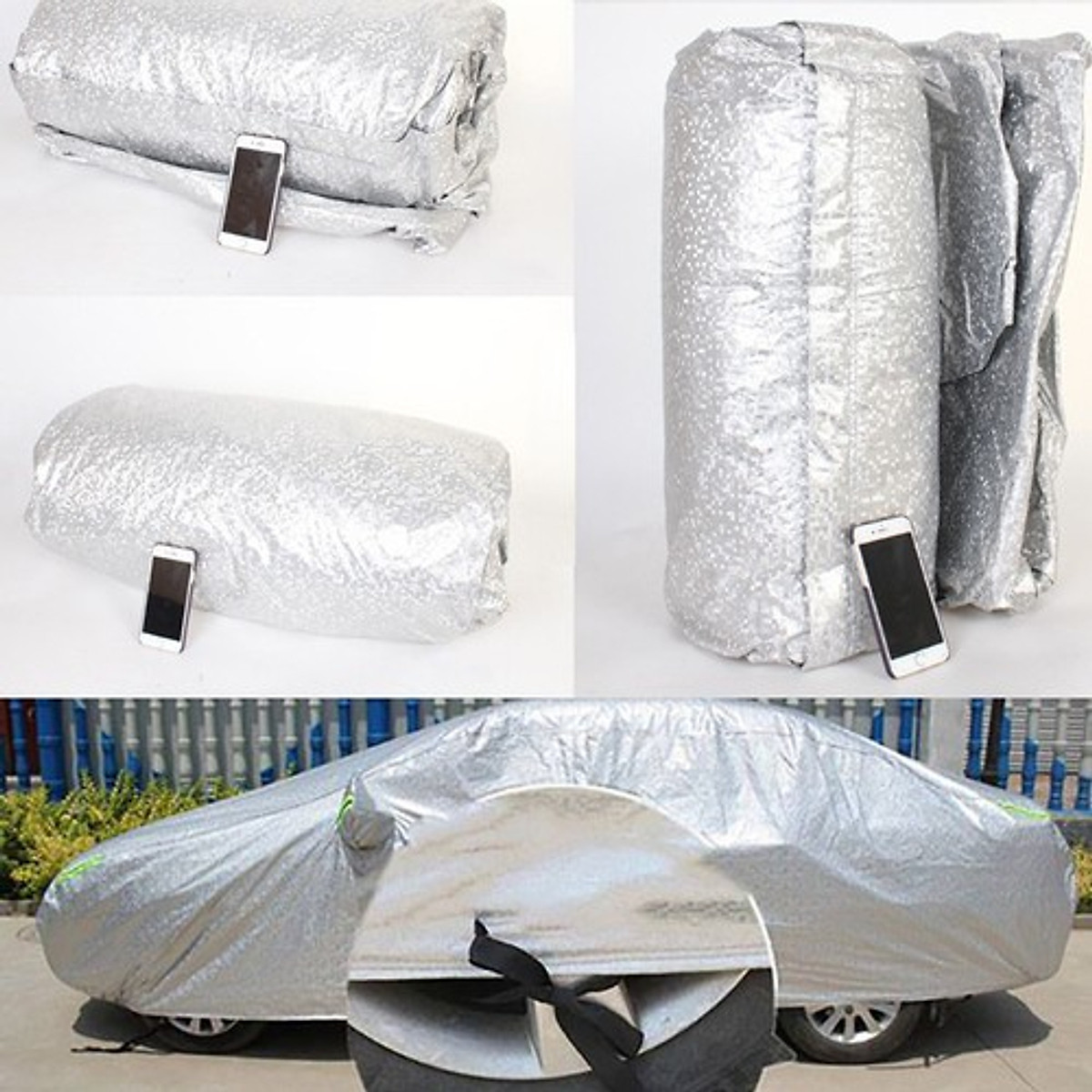 Bạt Che Phủ xe Huyndai I10 Sedan vải Dù 3 Lớp Chống Nắng, Chống Mưa, Chống Bụi