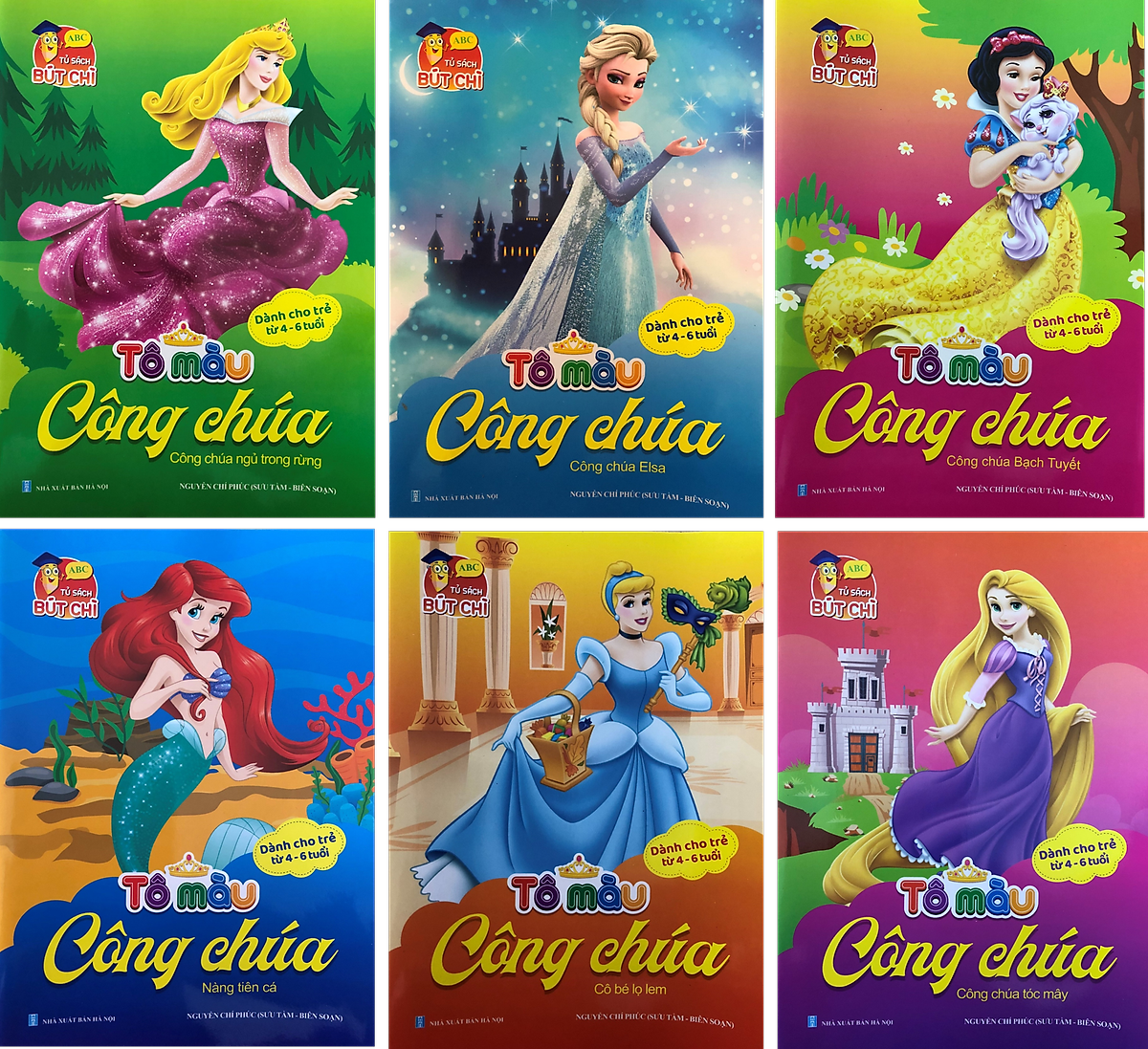 15 cuốn tô màu cho trẻ - Tô màu công chúa dễ thương - tô màu nhân vật hoạt hình - Tô màu siêu nhân - Tô chữ