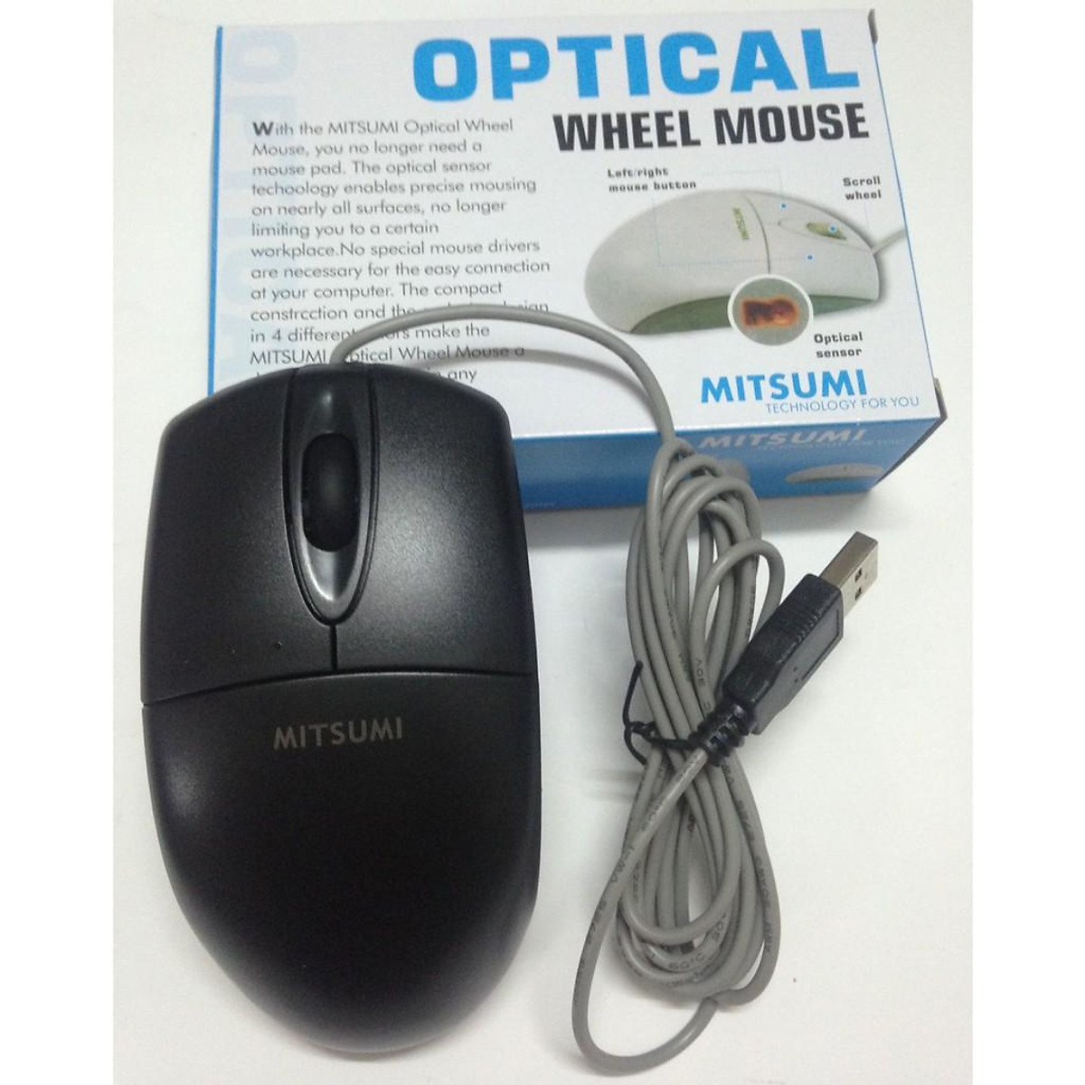 CHUỘT MÁY TÍNH CÓ DÂY MITSU 6703 - Chuột Văn Phòng Có Dây