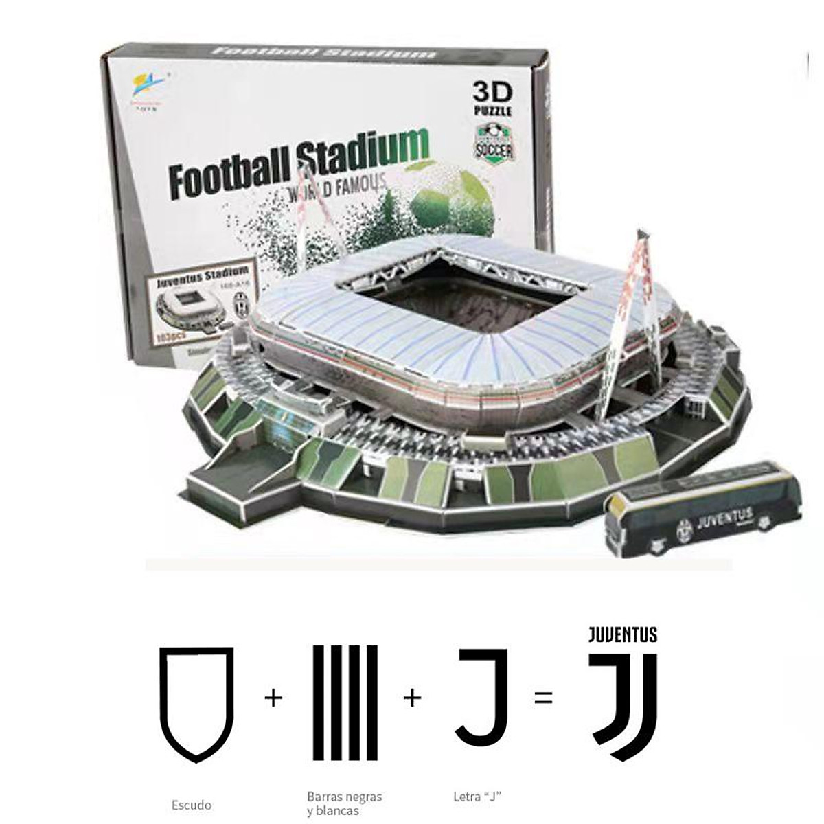 Đồ chơi lắp ráp Giấy 3D Mô hình Sân vận động Old Trafford Manchester United  Kèm đèn LED