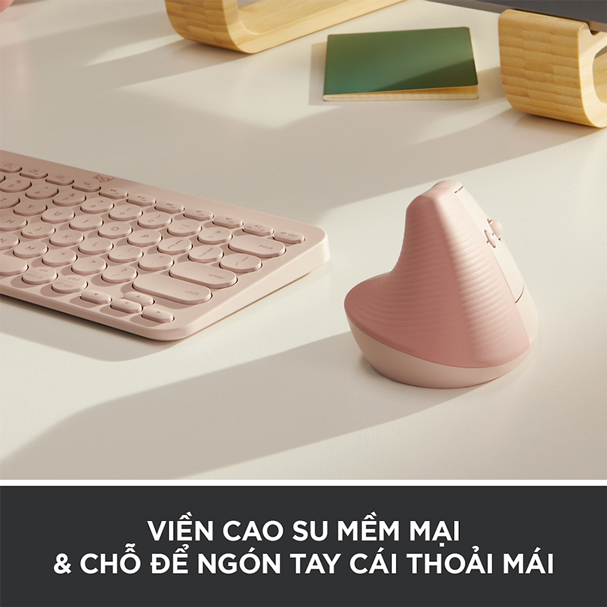 Chuột công thái học không dây Logitech Lift Vertical - Bluetooth|USB Logi Bolt, Silent giảm ồn, 4 nút tùy chỉnh, tương thích với Windows/macOS/iPad/PC - Hàng chính hãng