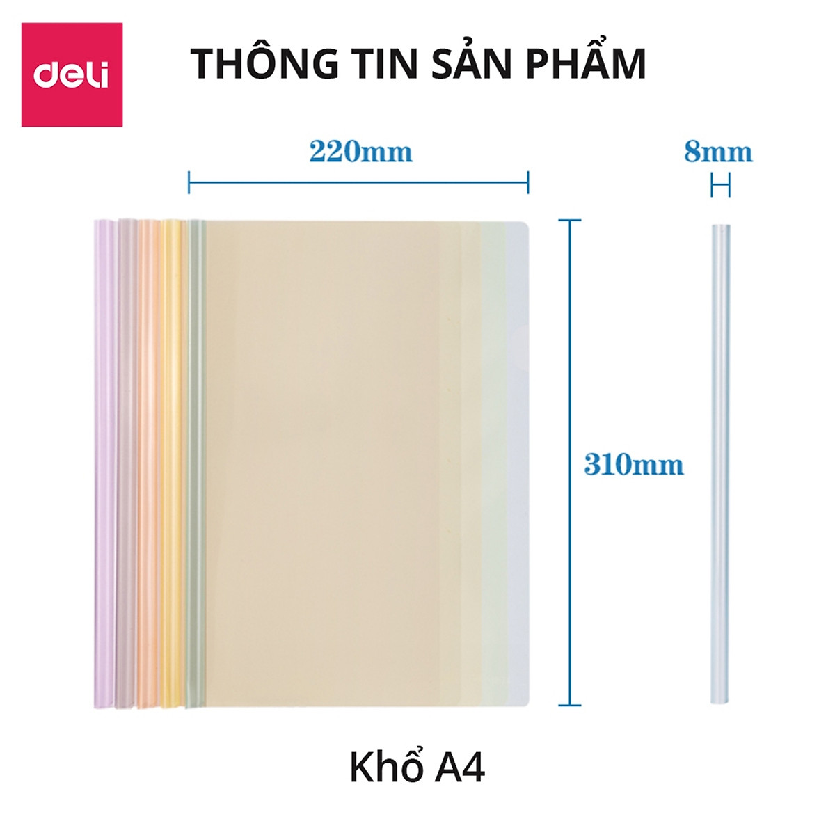File Đựng Tài Liệu Gáy Rút Deli Bìa Trong Kẹp Tài Liệu Giấy Tờ Hồ Sơ Tiện Lợi Cho Học Sinh Văn Phòng Phẩm Màu Pastel