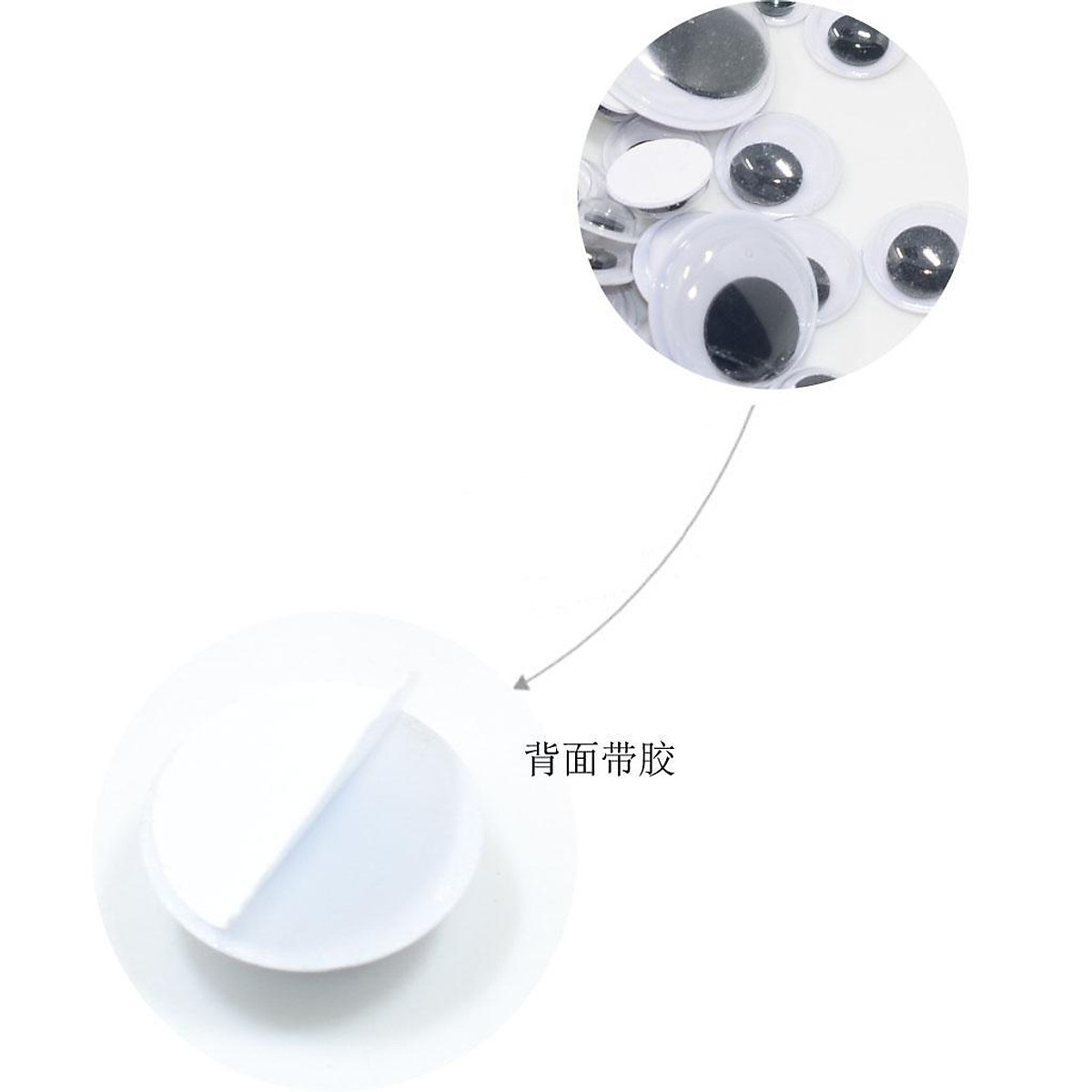 FANGZIDM Pack Of 400 Self-Adhesive Wiggle Eyes 5 Mm