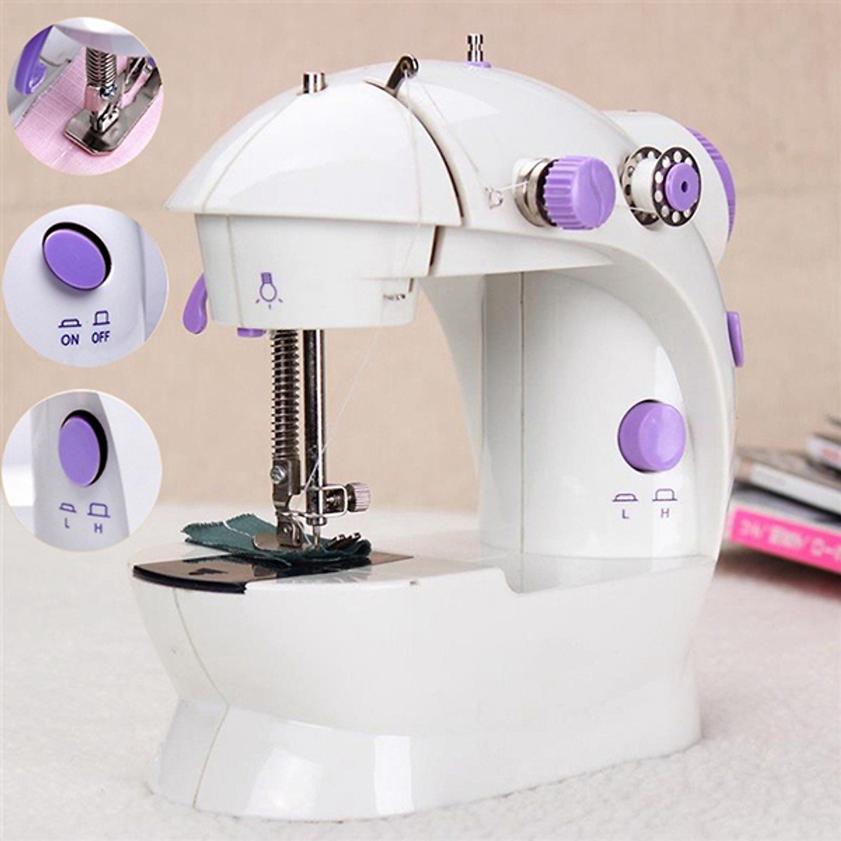 Máy may mini gia đình để bàn nhỏ gọn siêu tiện lợi - Hàng nhập khẩu