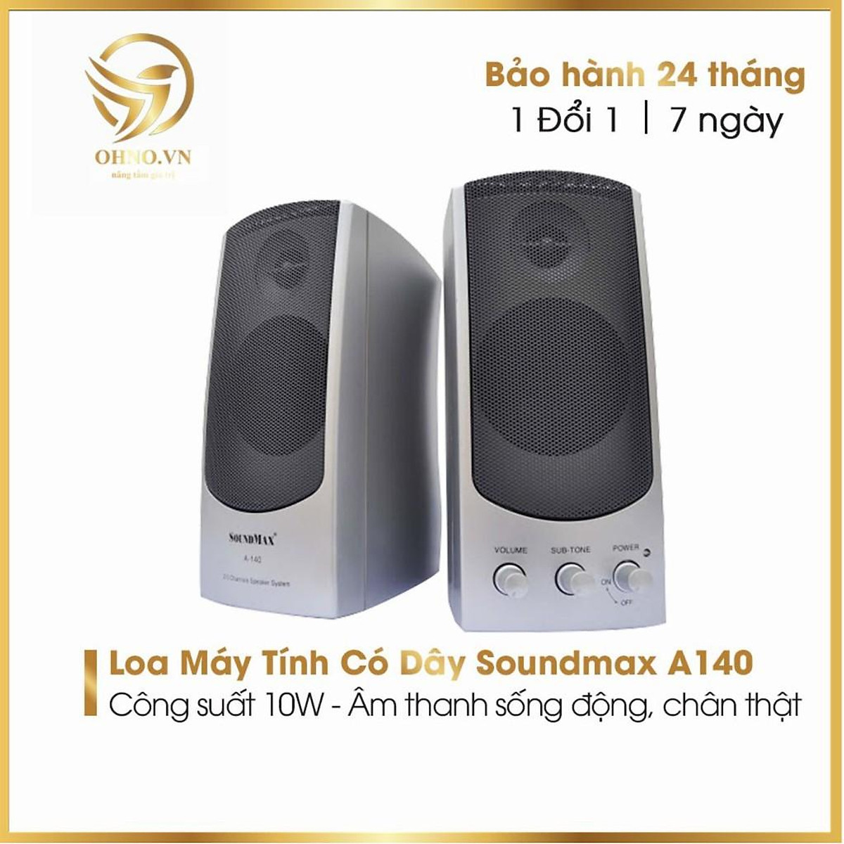 Loa Máy Vi Tính Soundmax A140 Loa Laptop Nghe Nhạc Loa Âm Thanh Để Bàn Có Dây hàng chính hãng