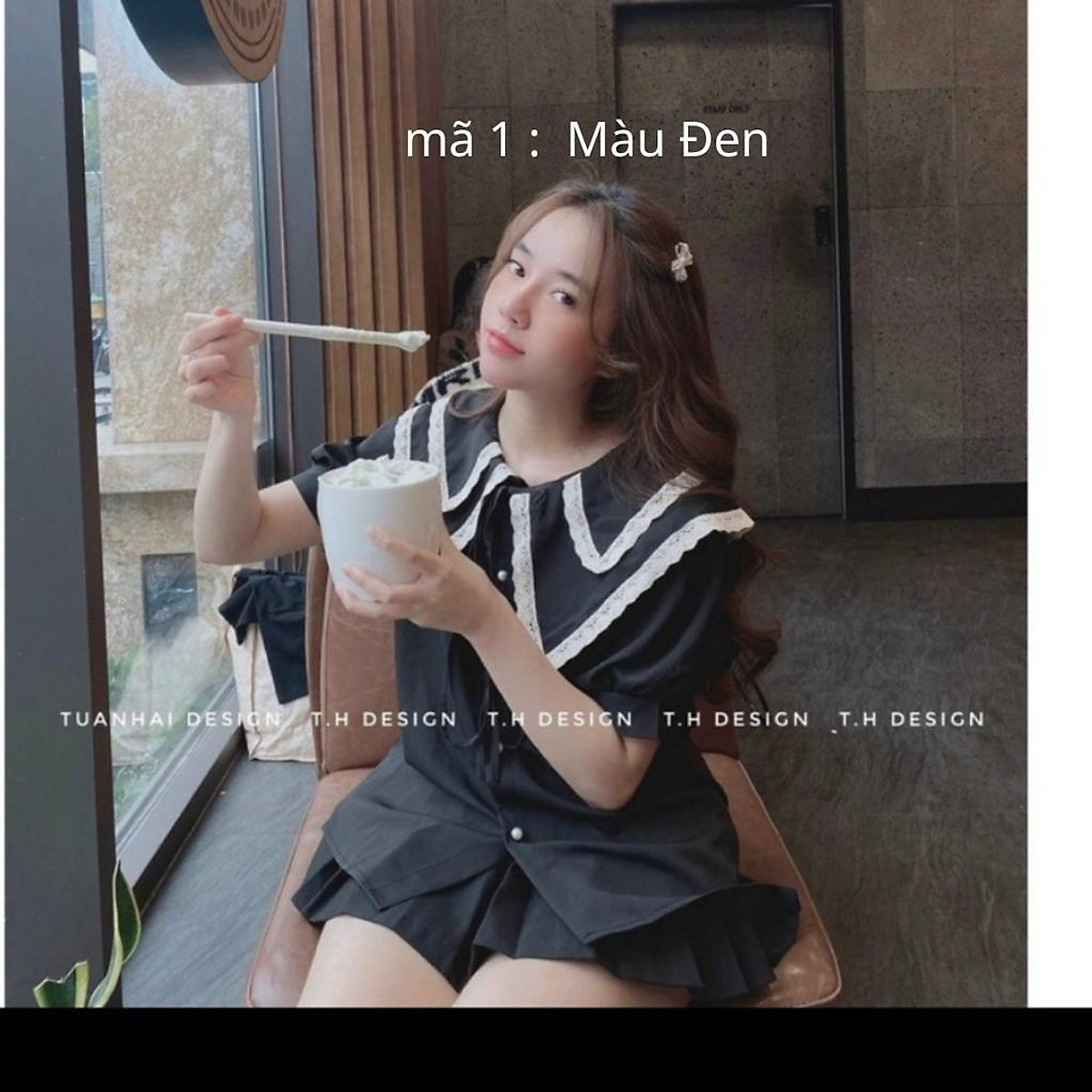 Áo cộc tay - Áo sơ mi nữ Bèo cực xinh