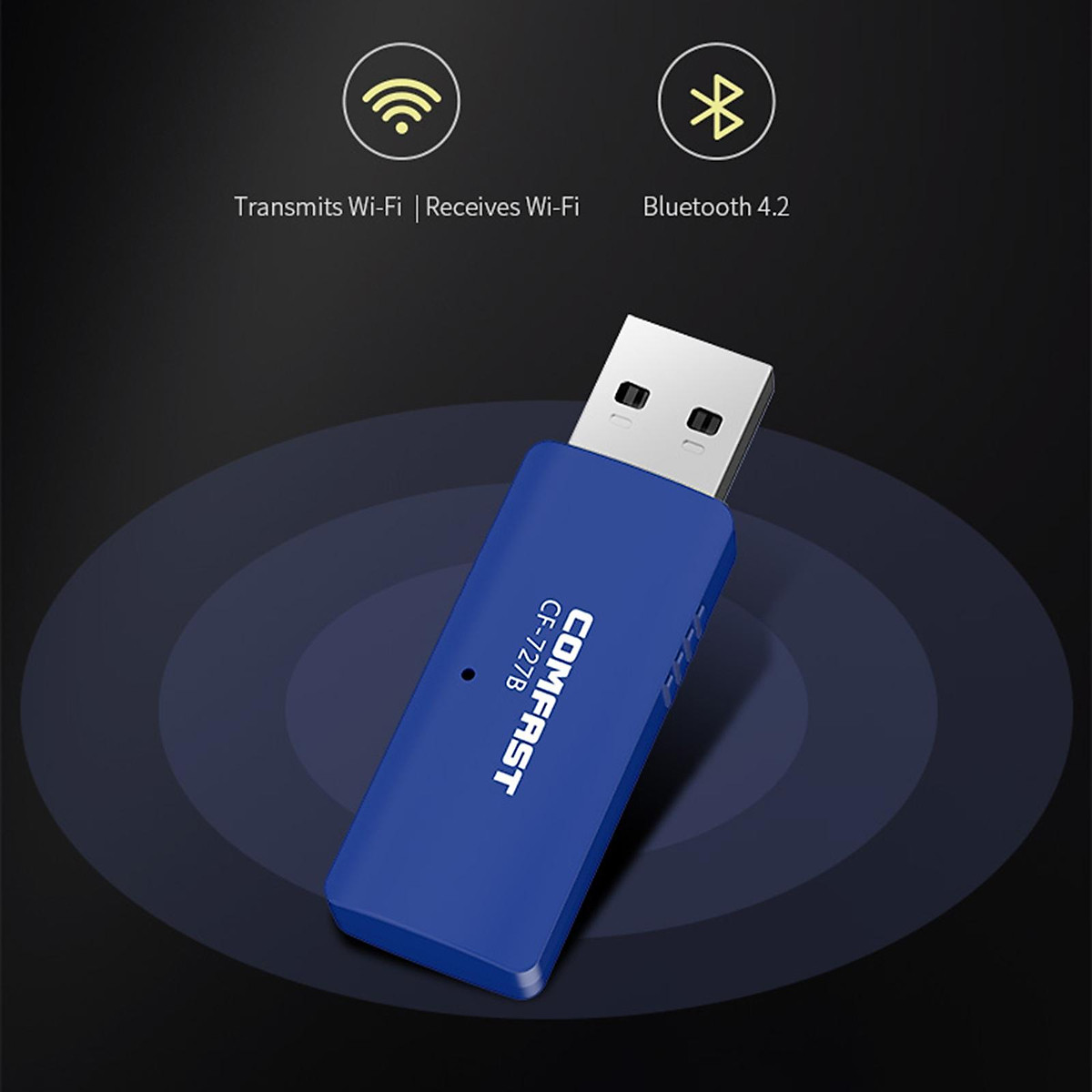 WiFi Adapter USB Bluetooth 4.2 Wireless Network Card Dual Band For ...