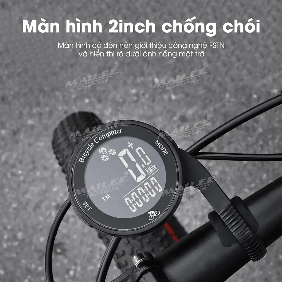 Đồng hồ đo tốc độ xe đạp không dây C168-WL wireless sử dụng pin CR2032 sử dụng 6-8 tháng thay thế dễ dàng - Mai Lee