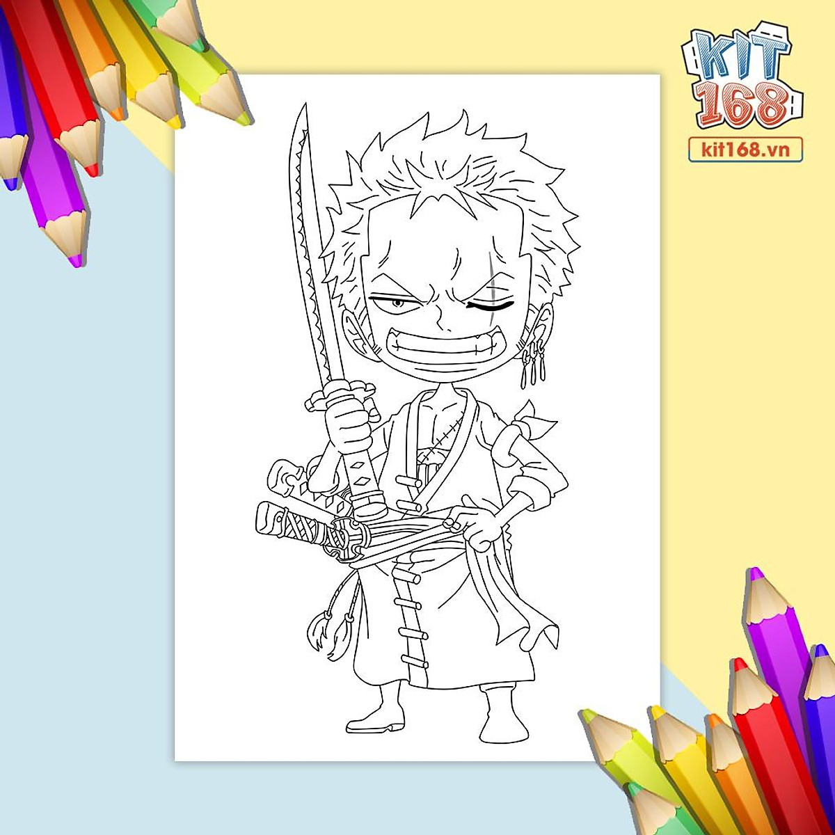 Top 99 hình tranh tô màu one piece chibi đẹp nhất hiện nay