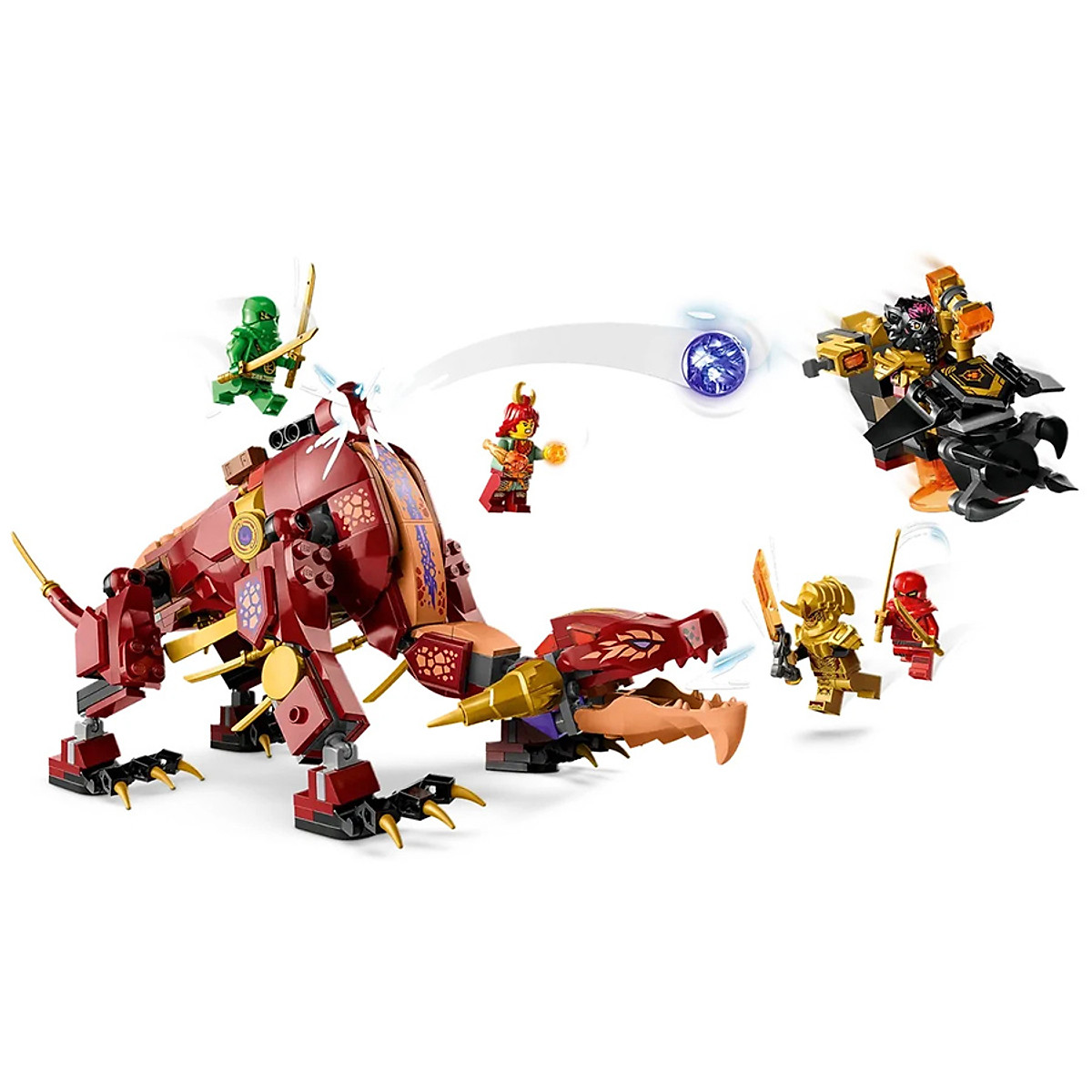 Đồ Chơi Lắp Ráp Rồng Thần Dung Nham Heatwave - Heatwave Transforming Lava Dragon - Lego Ninjago 71793 (479 Mảnh Ghép)