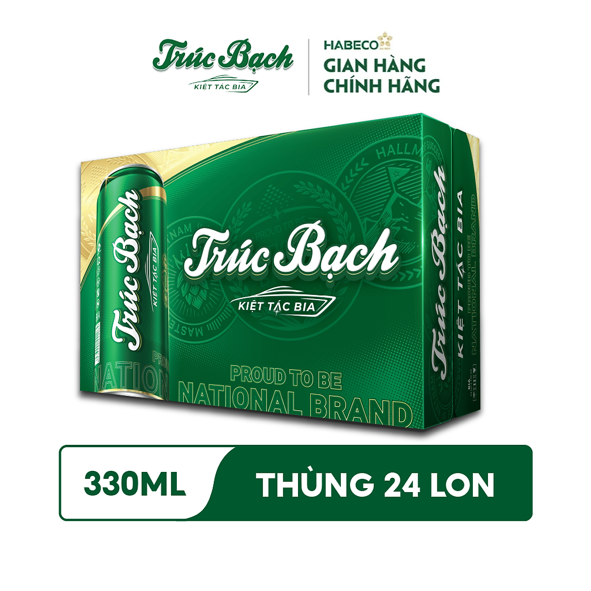 Bia Trúc Bạch - Thùng 24 lon 330ml