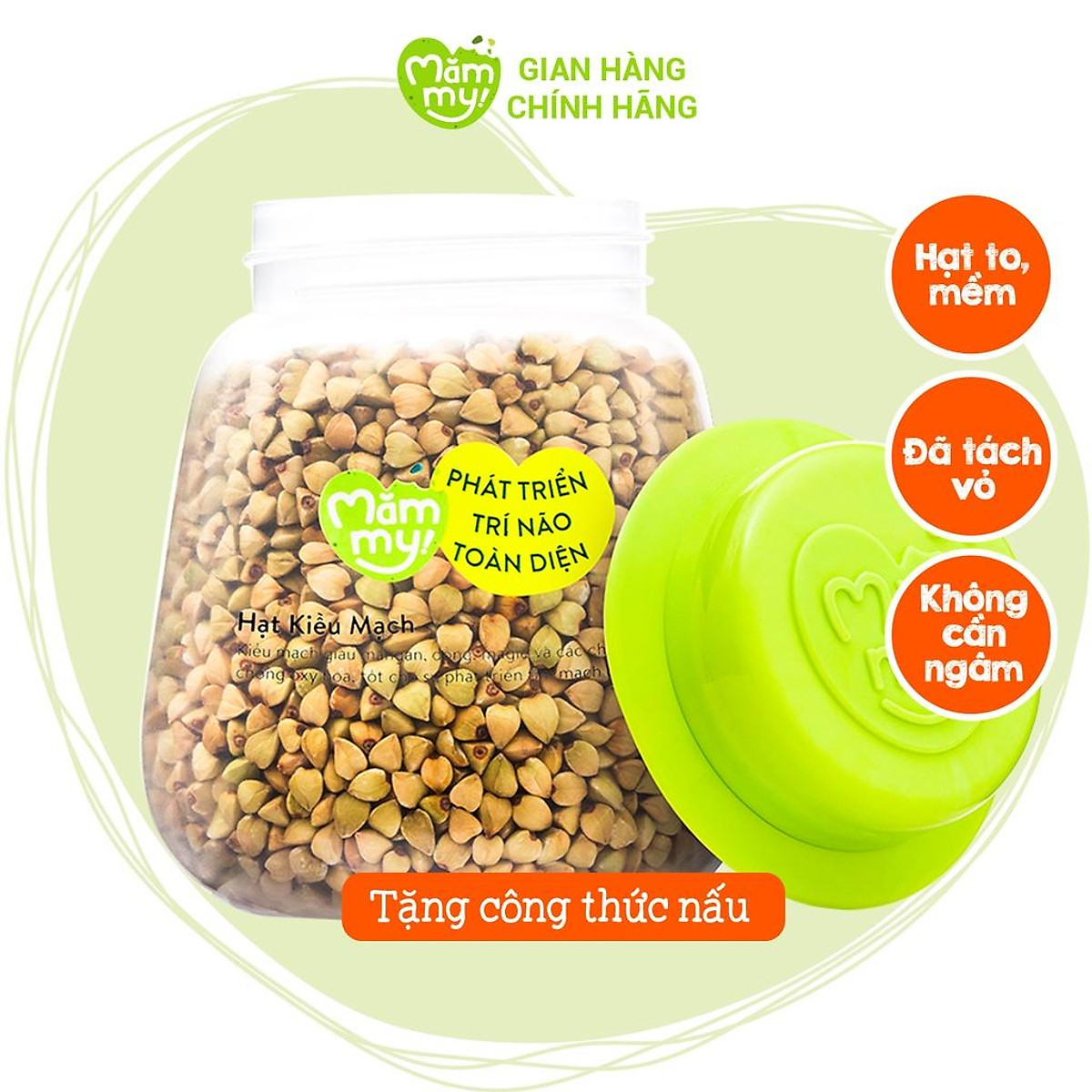 Hạt Kiều Mạch Hữu Cơ Mămmy Loại 1 - Dẻo mịn sánh cho bé ăn dặm hũ Hạt Kiều Mạch Hữu Cơ Mămmy Loại 1 - Dẻo Mịn Sánh Cho Bé Ăn Dặm Hũ