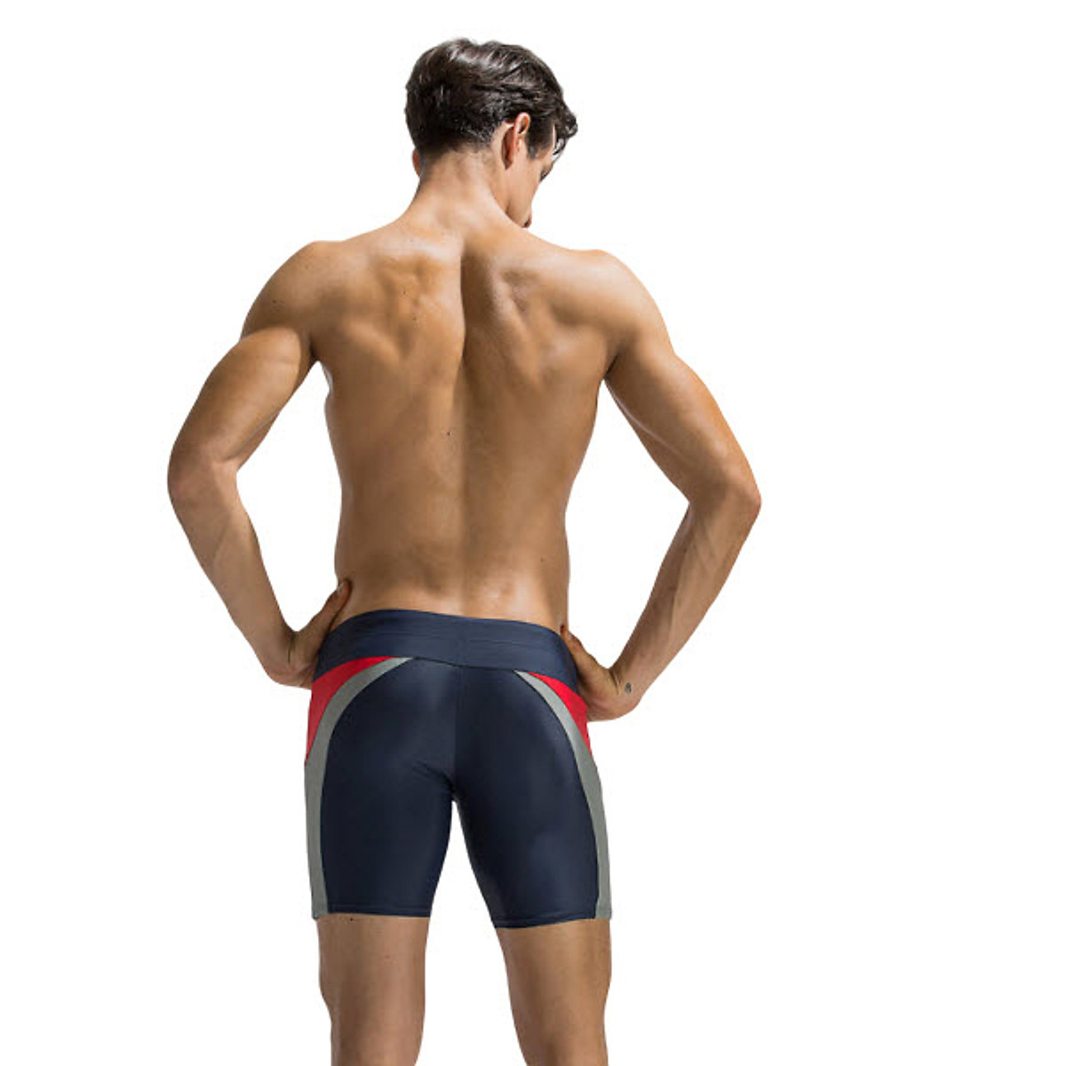 Quần bơi nam Boxer YESURE DEENYT Chất liệu Superfine polyester cao cấp , chống thấm , nhanh khô form Fitness thời trang (Tặng kèm nón bơi + bịt tai silicon) - Hàng Chính Hãng
