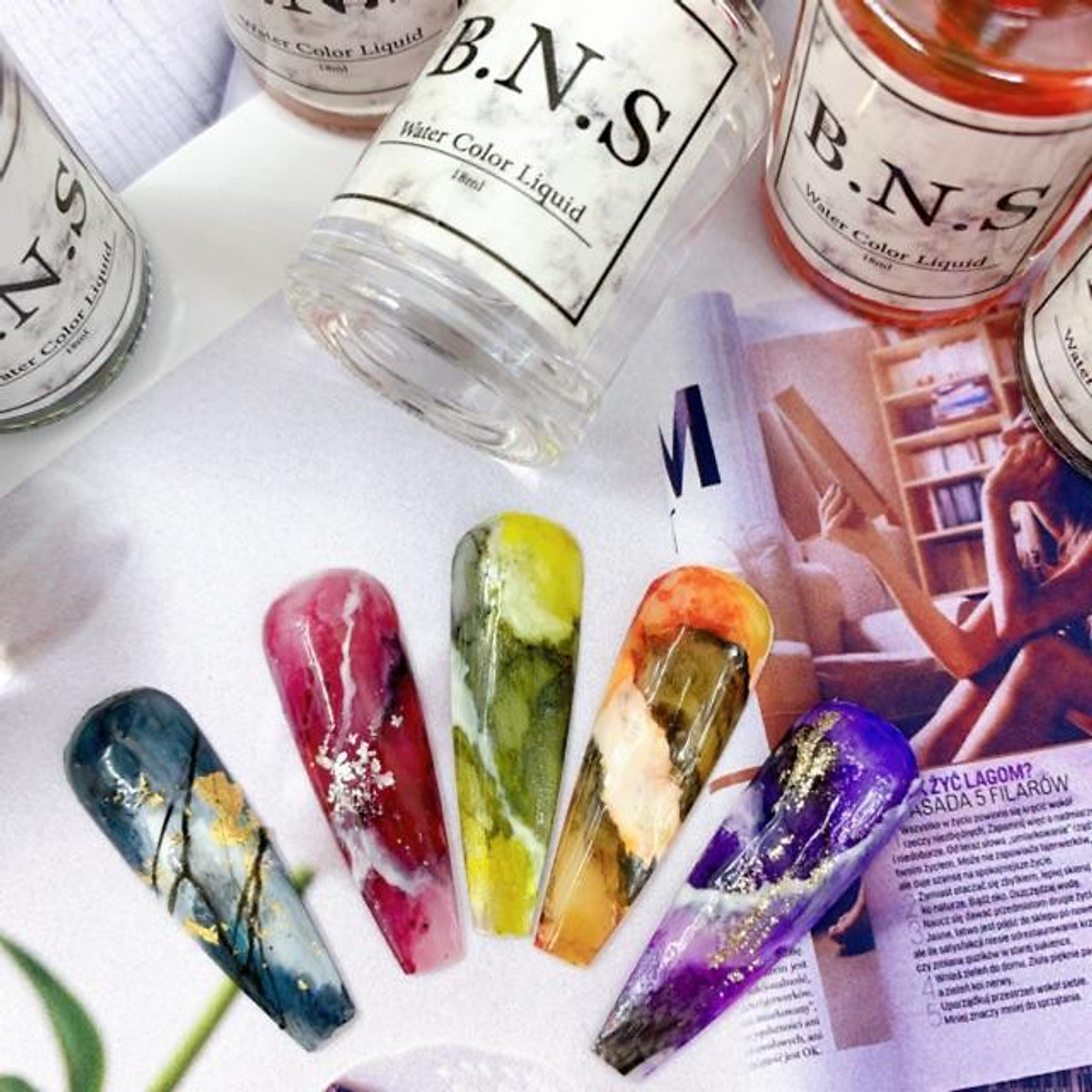Hướng dẫn cách làm nails loang màu nước đơn giản  sử dụng cồn loang siêu  đẹp  YouTube
