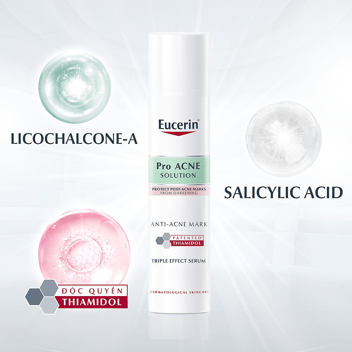 Tinh chất giảm thâm & dưỡng sáng cho da mụn Eucerin Pro Acne Triple Effect Serum 40ml