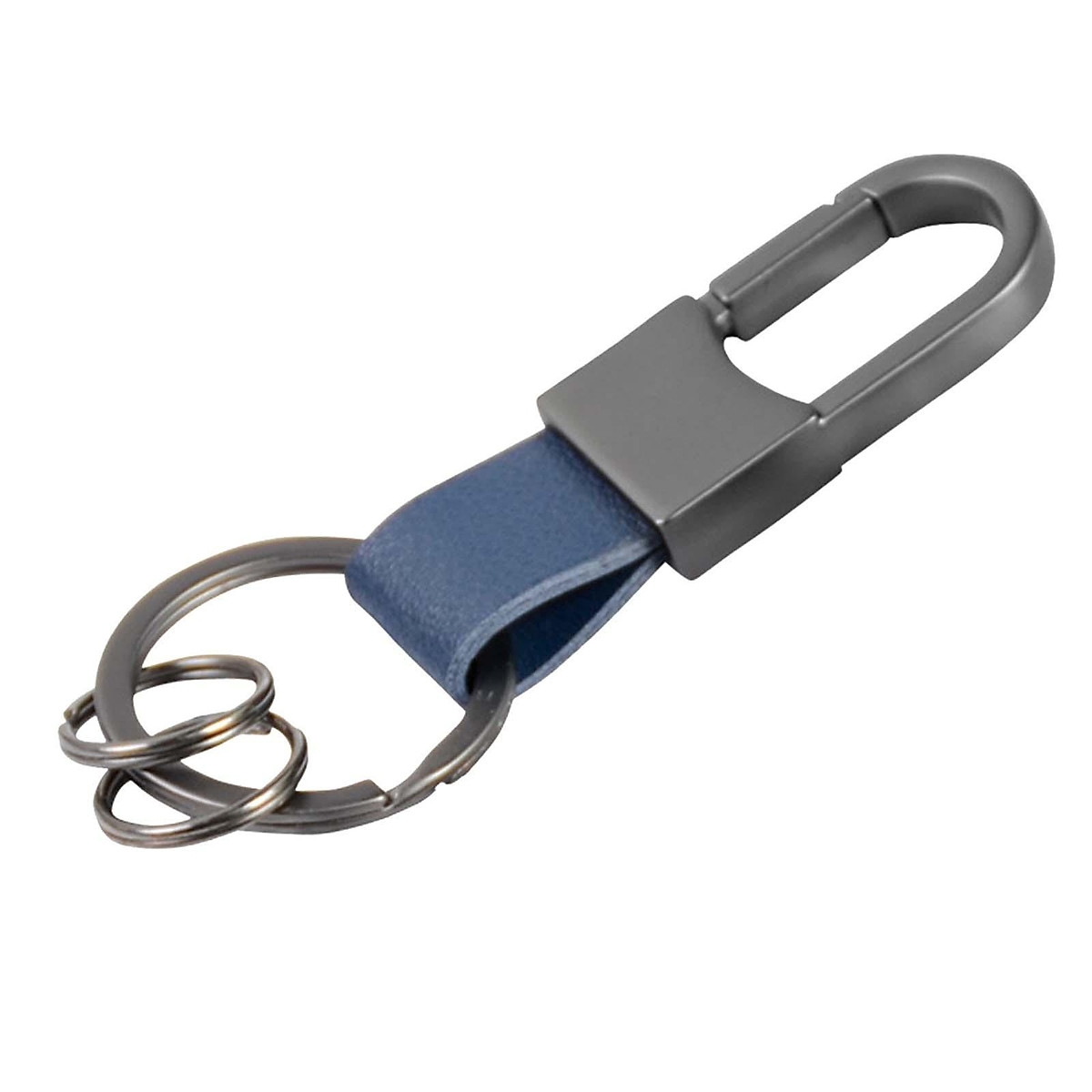 Advantus 75555 Black Aluminum Split Key Ring Carabiner Key Chain