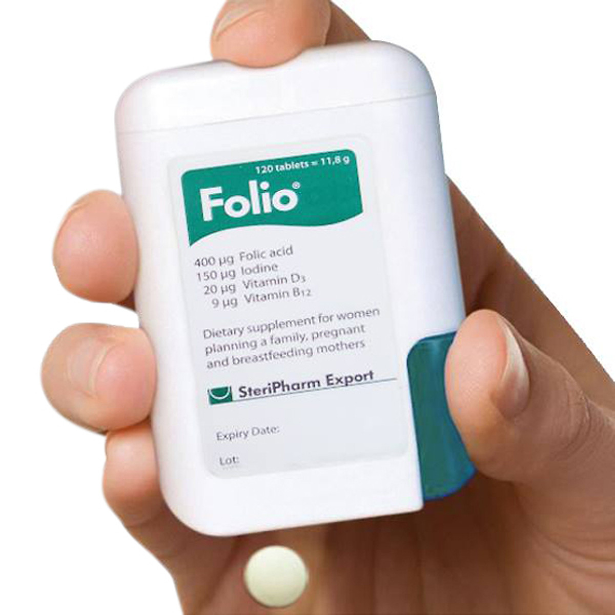 Viên uống bổ sung Acid Folic cho mẹ bầu và cho con bú Folio® - Hộp 120 viên